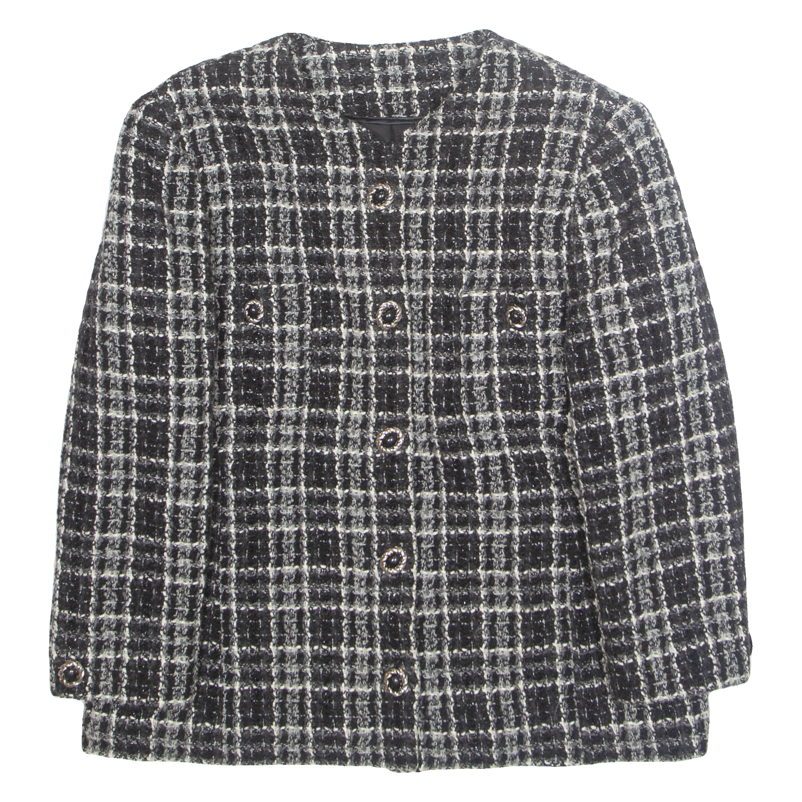 Womens Blazer Jacket White Wool Plaid M Refurbished - N/A refurbished available on Cerqular