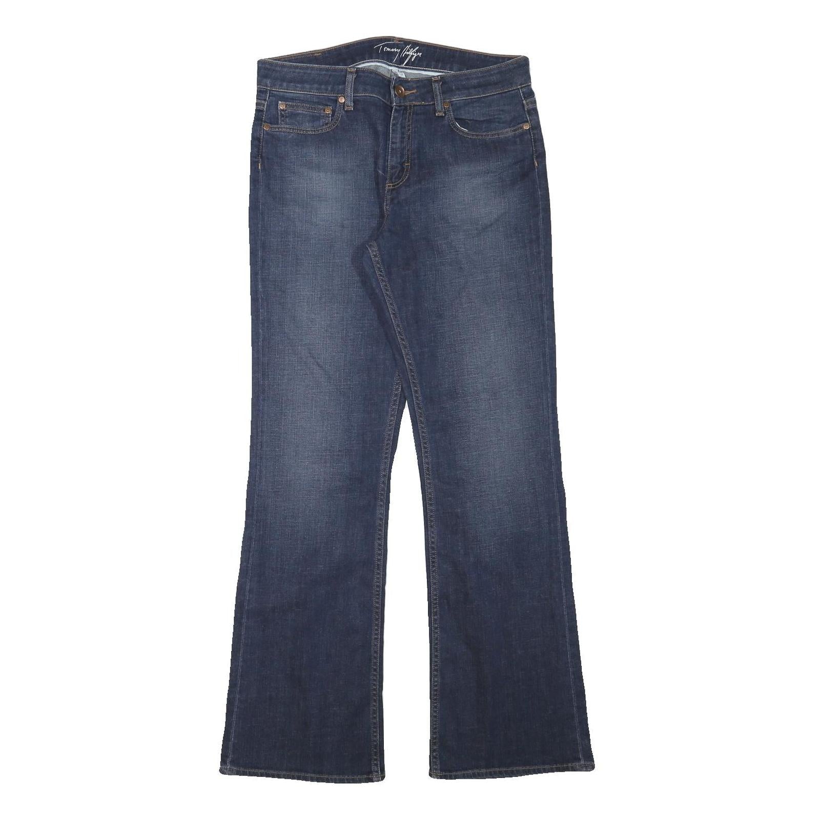 TOMMY HILFIGER Womens Jeans Blue Regular Flared Denim Medium W31 L31 Stylish Refurbished - N/A refurbished available on Cerqular