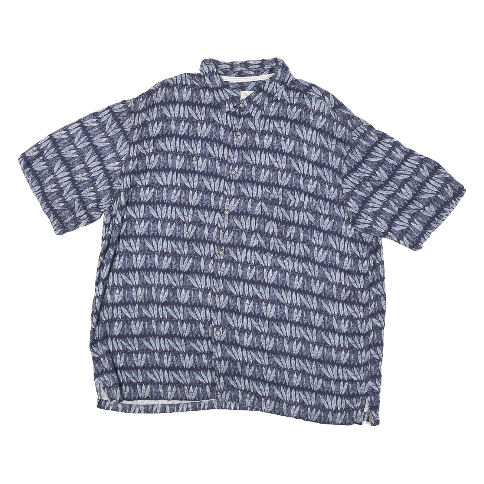 PALM BEACH Mens Blue & White Pattern Cotton Blend Shirt XL Casual Summerwear Refurbished - N/A refurbished available on Cerqular