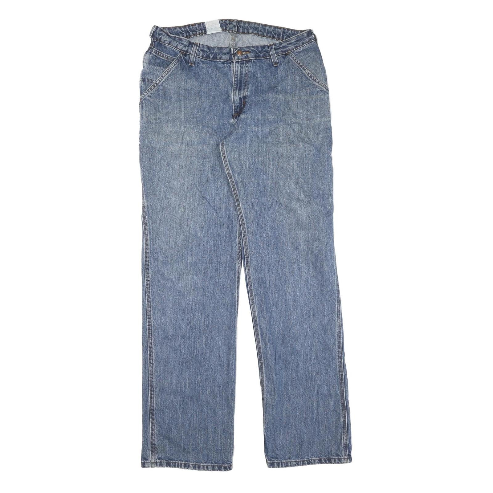 CARHARTT Mens Jeans Blue Regular Straight Denim Medium W32 L34 Workwear Zip Refurbished - N/A refurbished available on Cerqular