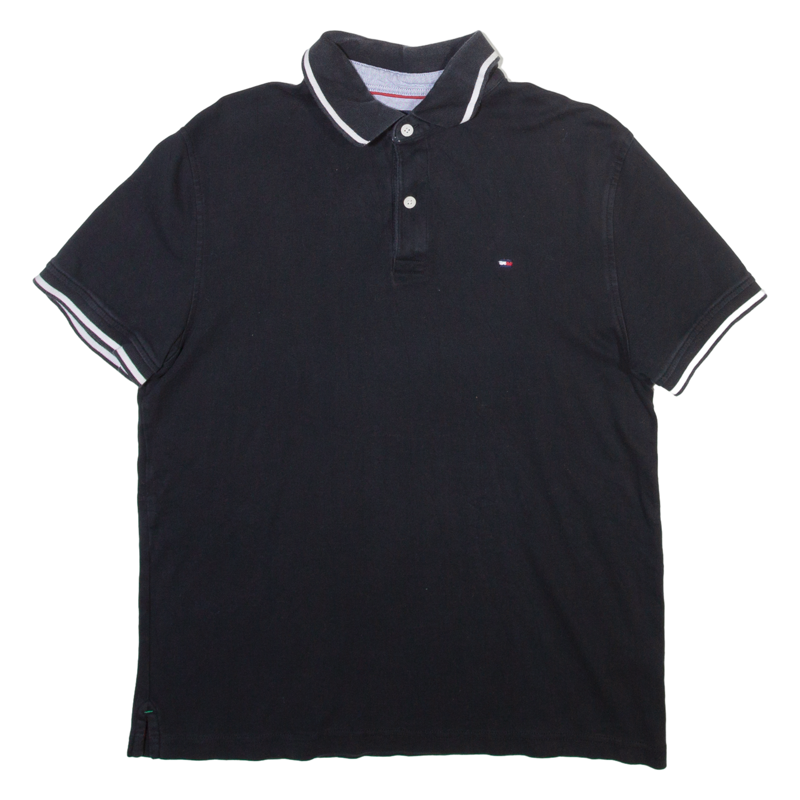 TOMMY HILFIGER Mens Polo Shirt Black M Refurbished - N/A refurbished available on Cerqular