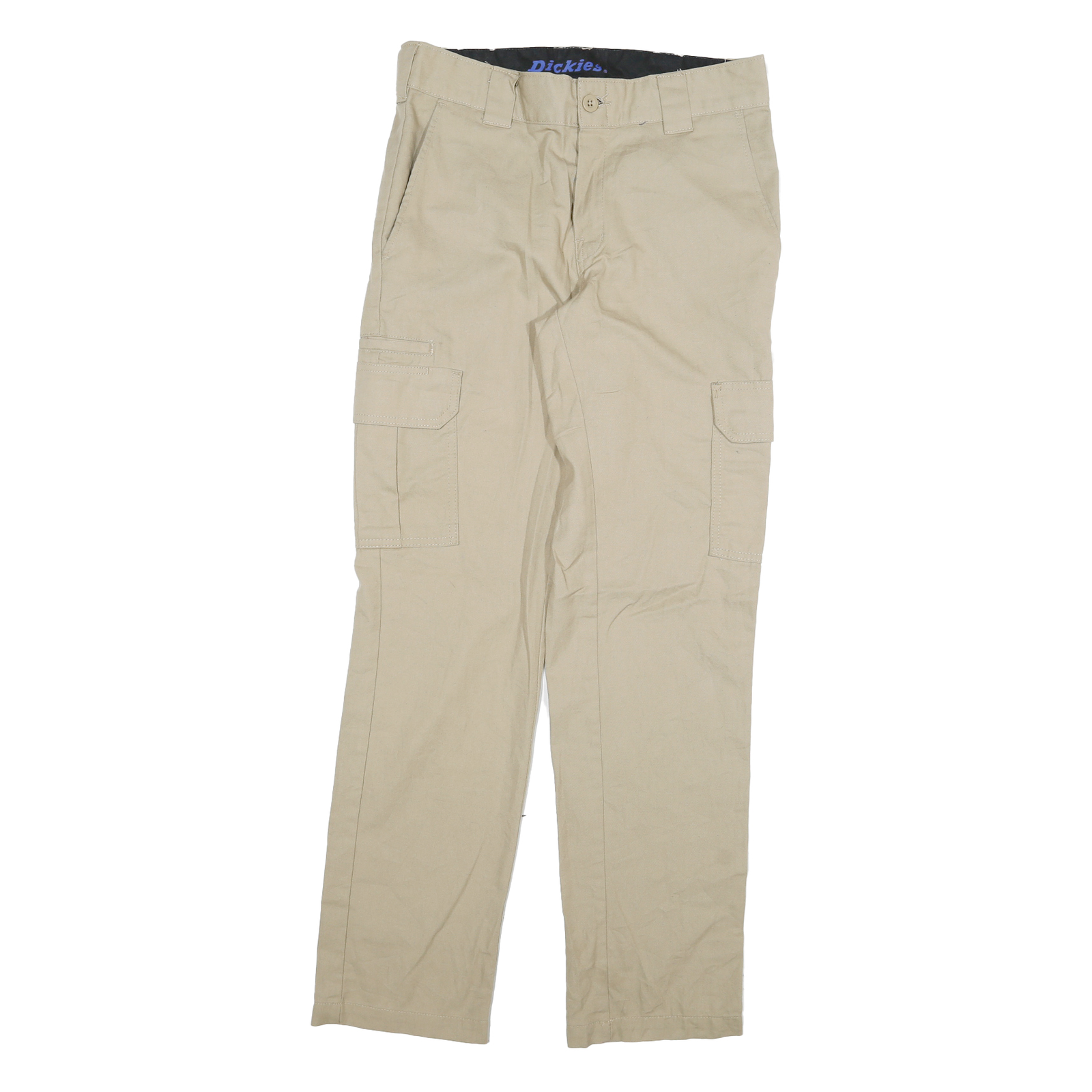 DICKIES Mens Cotton Blend Beige Regular Cargo Trousers W32 L31 Workwear Zip Refurbished - N/A refurbished available on Cerqular