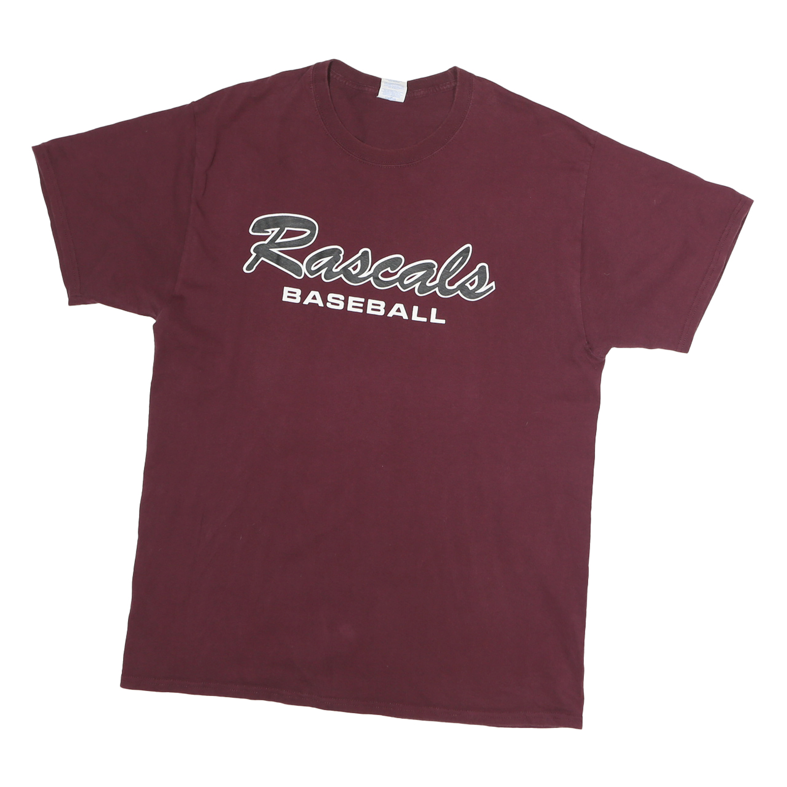 PORT & COMPANY Mens Maroon Rascals Baseball T-Shirt M Short Sleeve Crew Neck Refurbished - N/A refurbished available on Cerqular