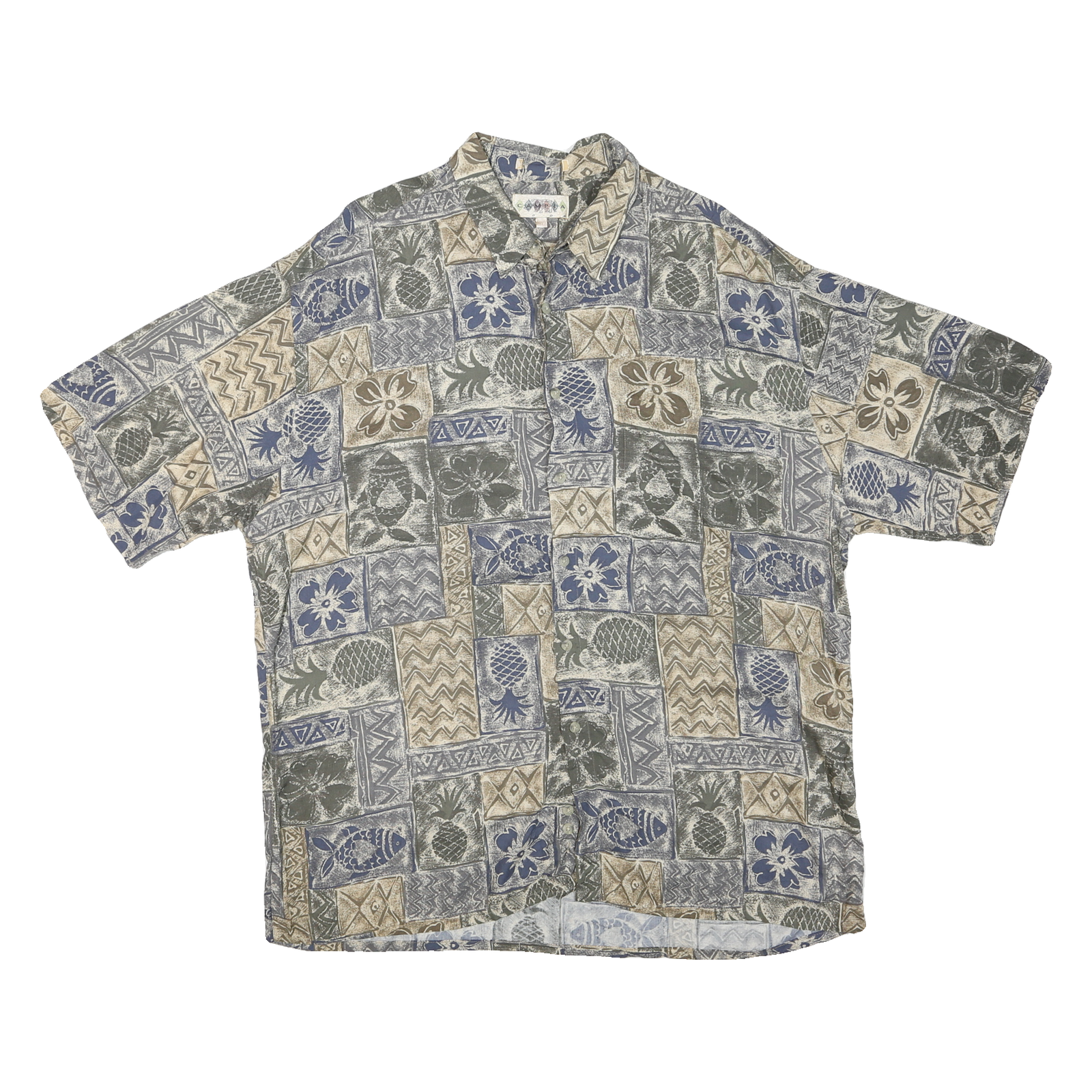 Buy CAMPIA Mens Blue Beige Pattern Cotton Blend Shirt XL Short Sleeve Casual Refurbished - $16.89 CAMPIA Mens Blue Beige Pattern Cotton Blend Shirt XL Short Sleeve Casual Refurbished - N/A refurbished available on Cerqular