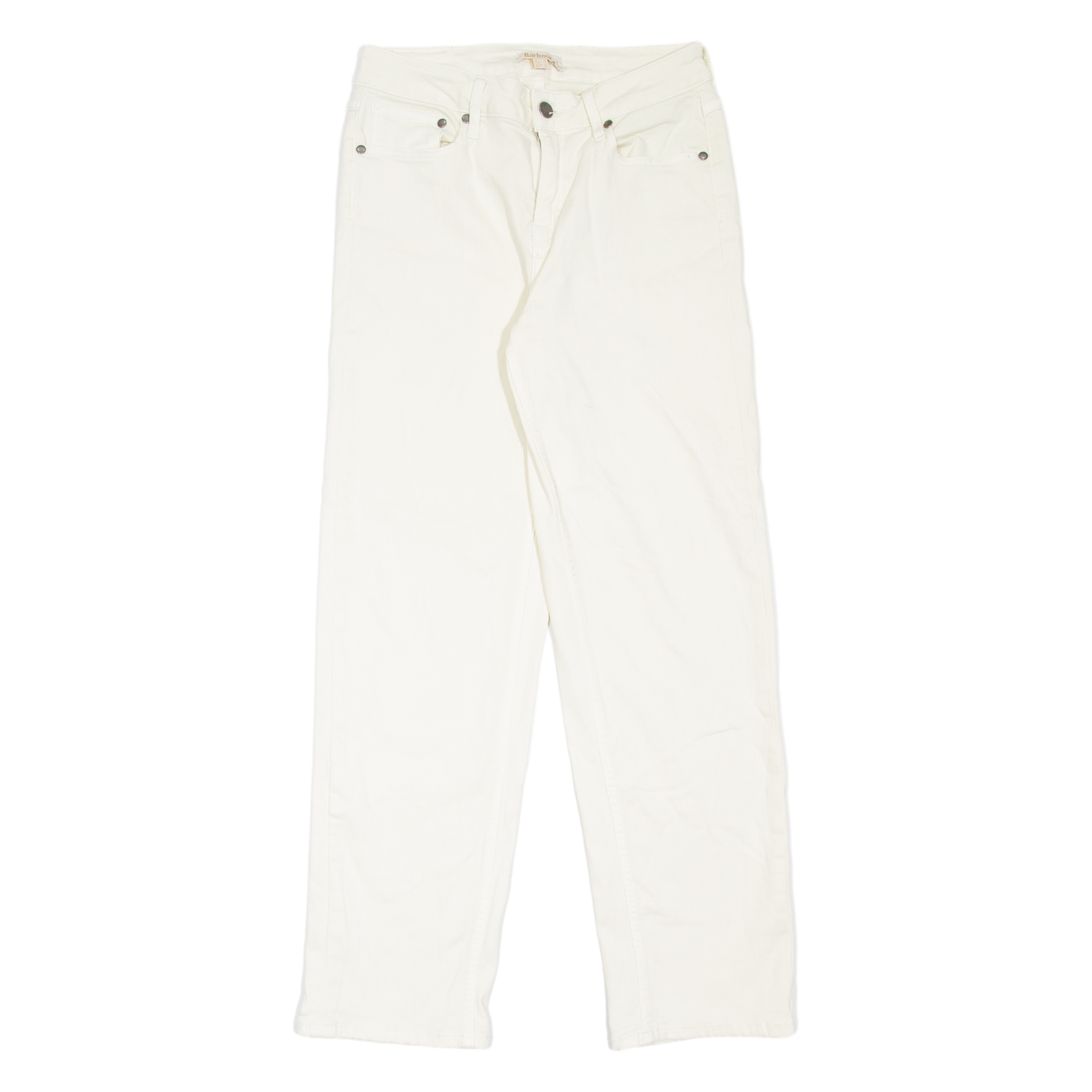 BARBOUR Womens Jeans Cream Regular Skinny W26 L28 Refurbished - N/A refurbished available on Cerqular