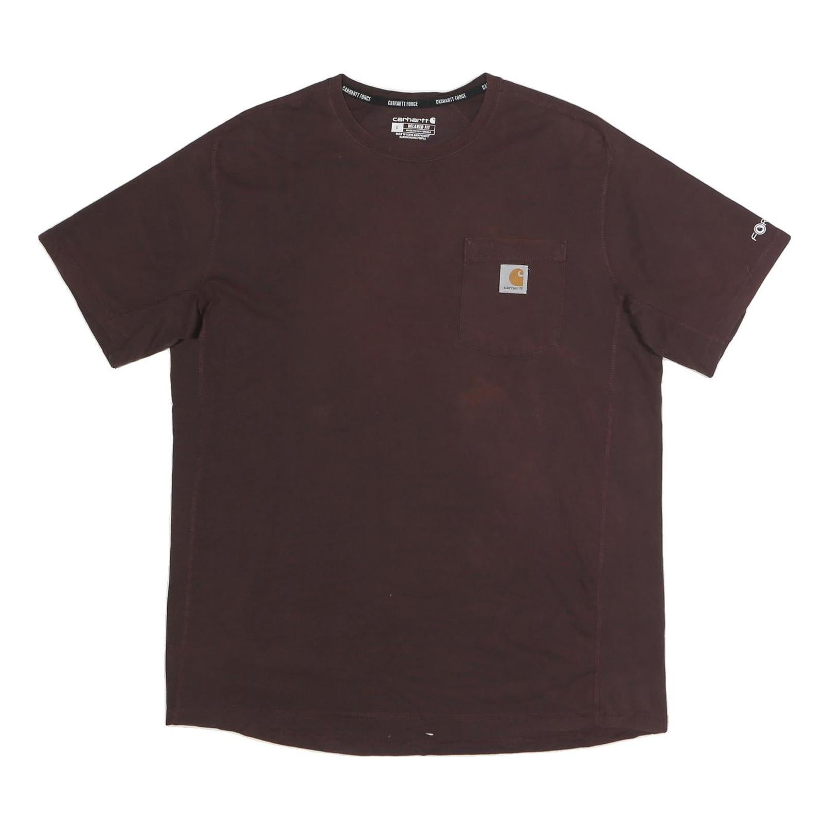 CARHARTT Mens Brown Pocket T-Shirt L Short Sleeve Crew Neck Cotton Blend Casual Refurbished - N/A refurbished available on Cerqular