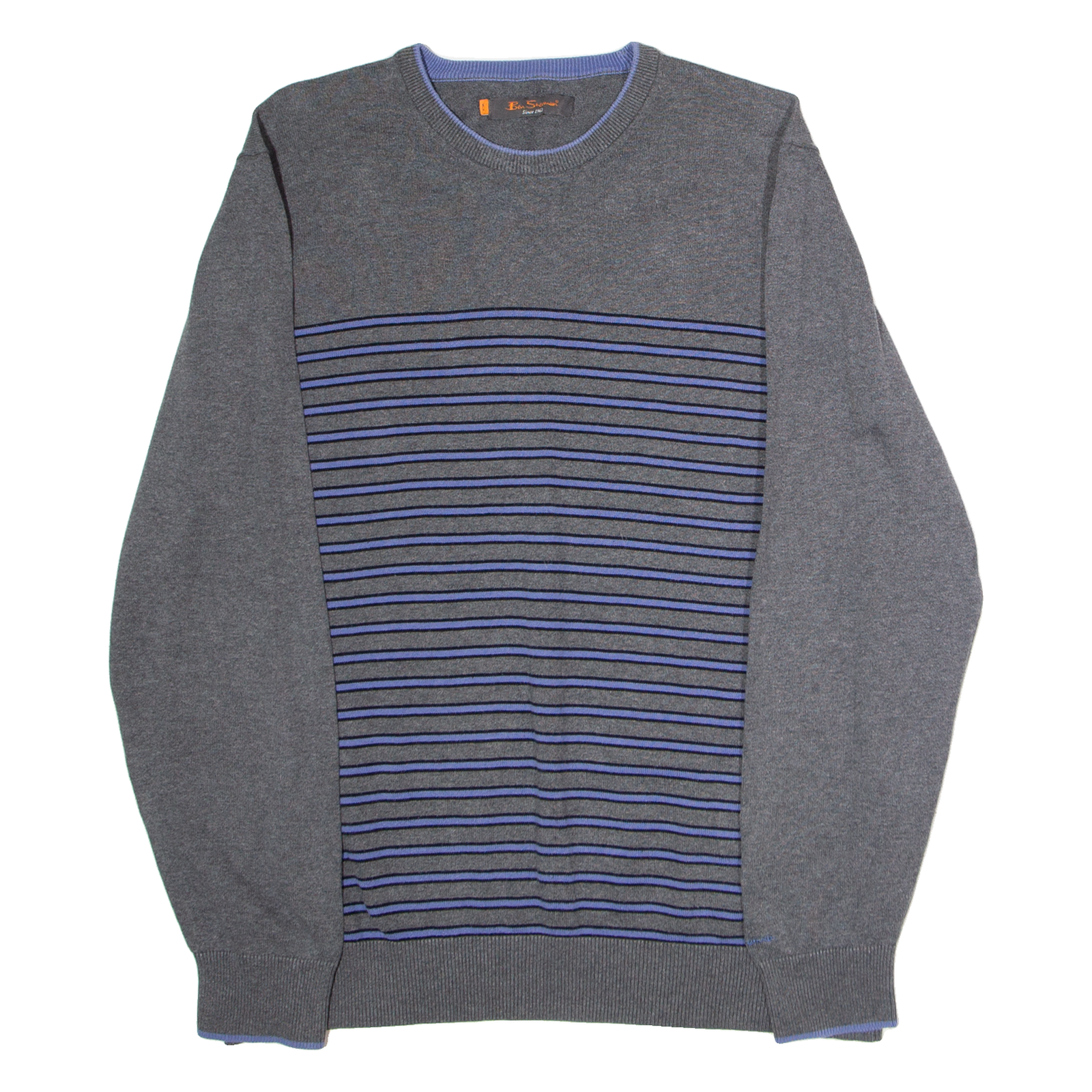 Buy BEN SHERMAN Mens Patterned Jumper Grey Striped Crew Neck Tight Knit XL Refurbished - $35.09 BEN SHERMAN Mens Patterned Jumper Grey Striped Crew Neck Tight Knit XL Refurbished - N/A refurbished available on Cerqular