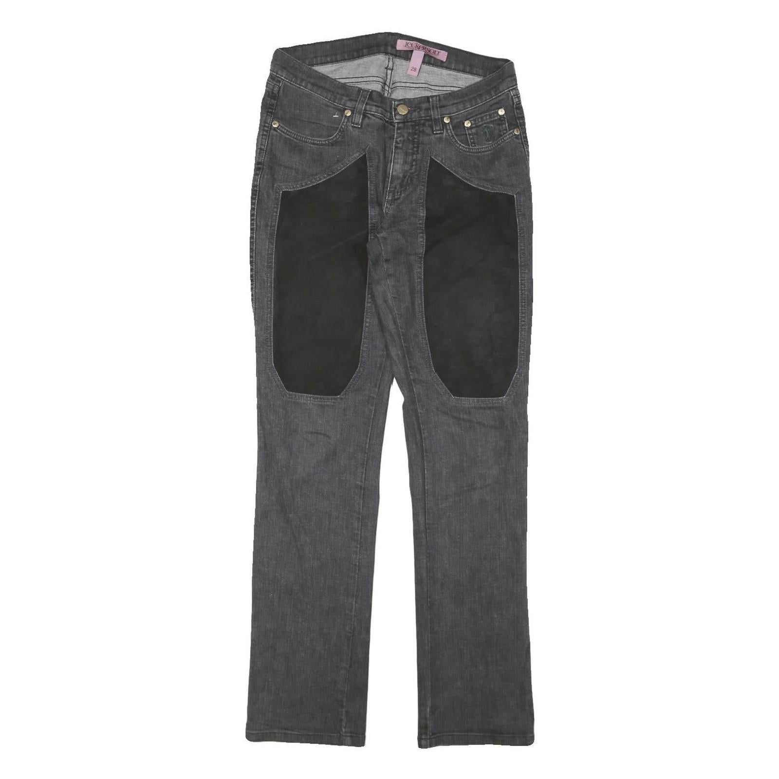JECKERSON Womens Jeans Black Regular Straight Denim Light W28 L30 Stylish Refurbished - N/A refurbished available on Cerqular