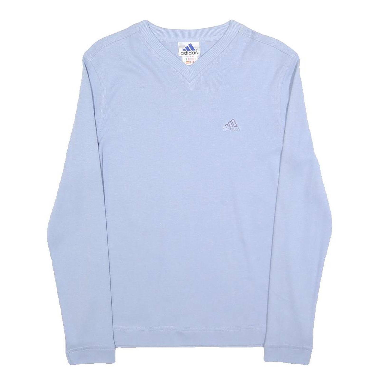Buy ADIDAS Womens Light Blue Plain Cotton V-Neck Basic Knit Jumper UK 10 Sporty Refurbished - $45.49 ADIDAS Womens Light Blue Plain Cotton V-Neck Basic Knit Jumper UK 10 Sporty Refurbished - N/A refurbished available on Cerqular