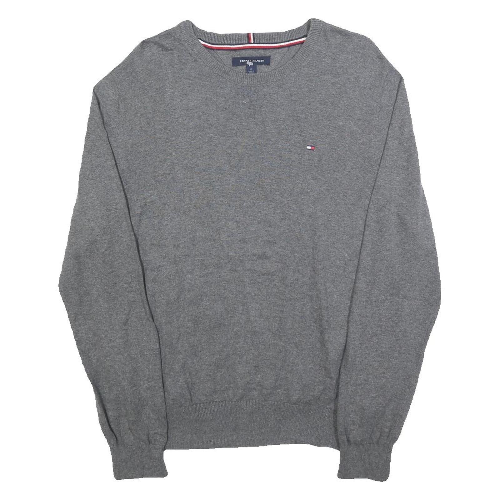Buy TOMMY HILFIGER Mens Grey Plain Crew Neck Basic Knit Jumper M Classic Cotton Refurbished - $40.29 TOMMY HILFIGER Mens Grey Plain Crew Neck Basic Knit Jumper M Classic Cotton Refurbished - N/A refurbished available on Cerqular