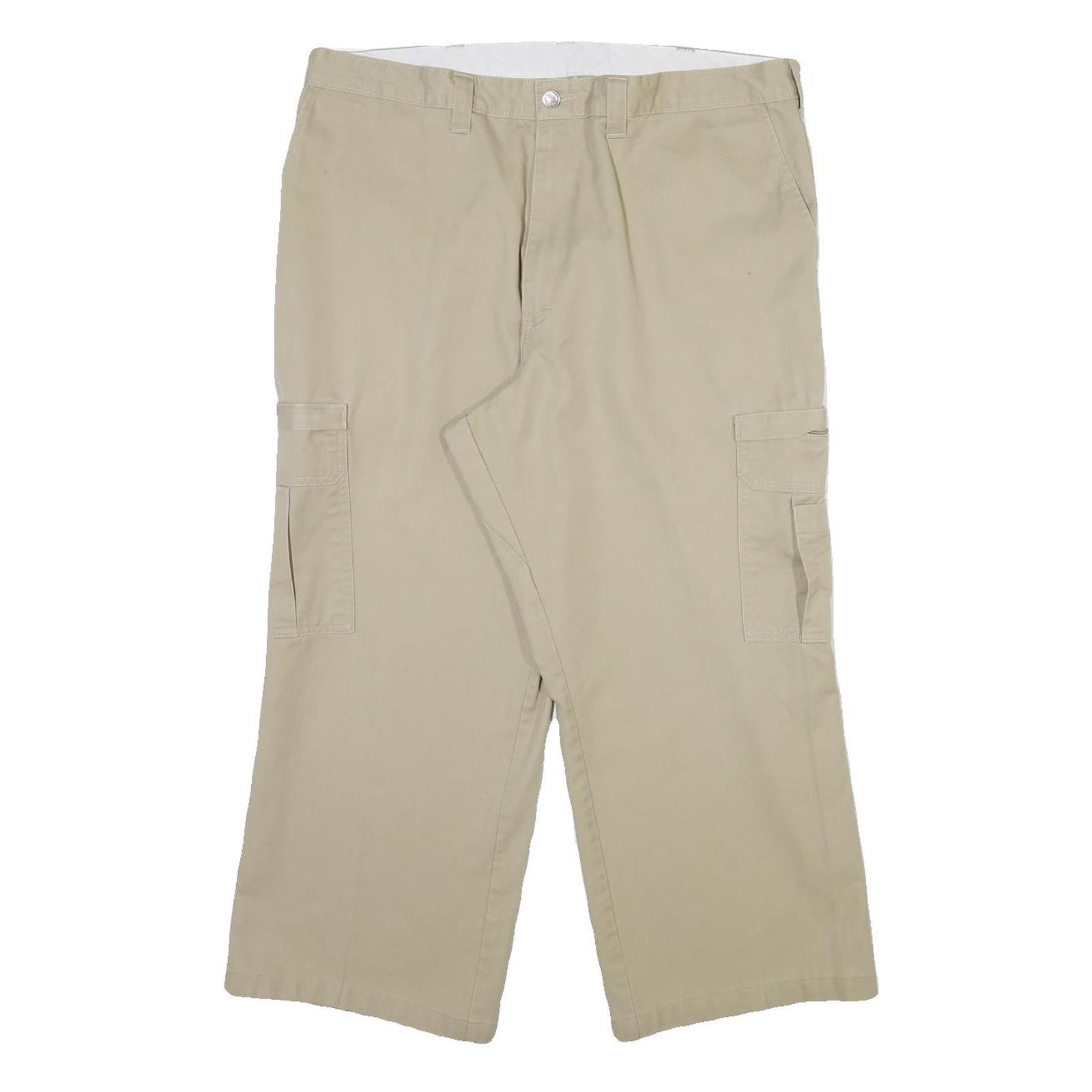 DICKIES Mens Cotton Blend Beige Regular Cargo Trousers W40 L25 Workwear Zip Refurbished - N/A refurbished available on Cerqular