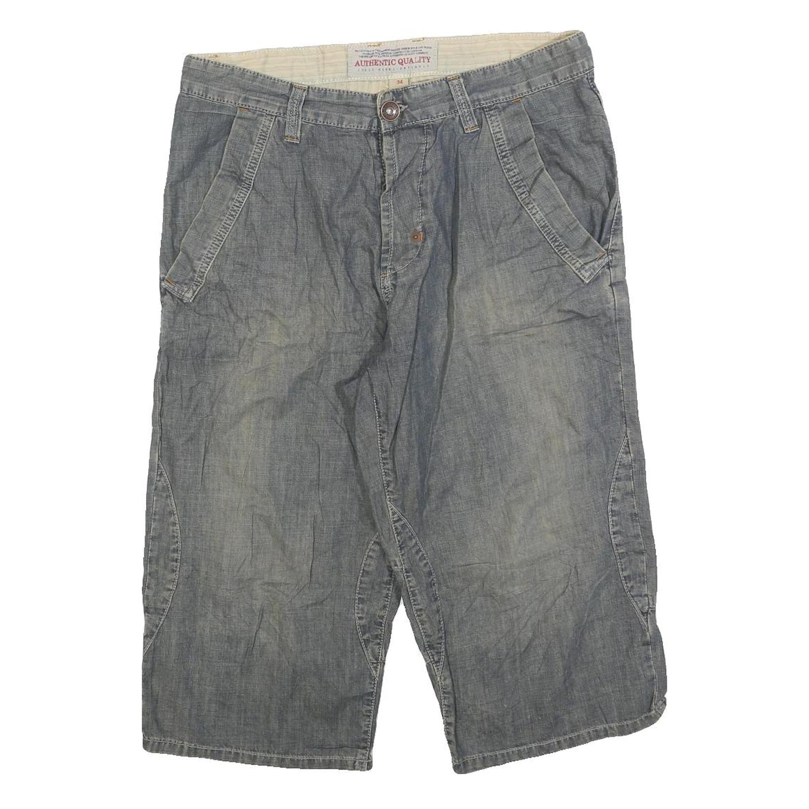 AUTHENTIC QUALITY Mens Shorts Blue Casual L W34 Cotton Blend Lightweight Refurbished - N/A refurbished available on Cerqular