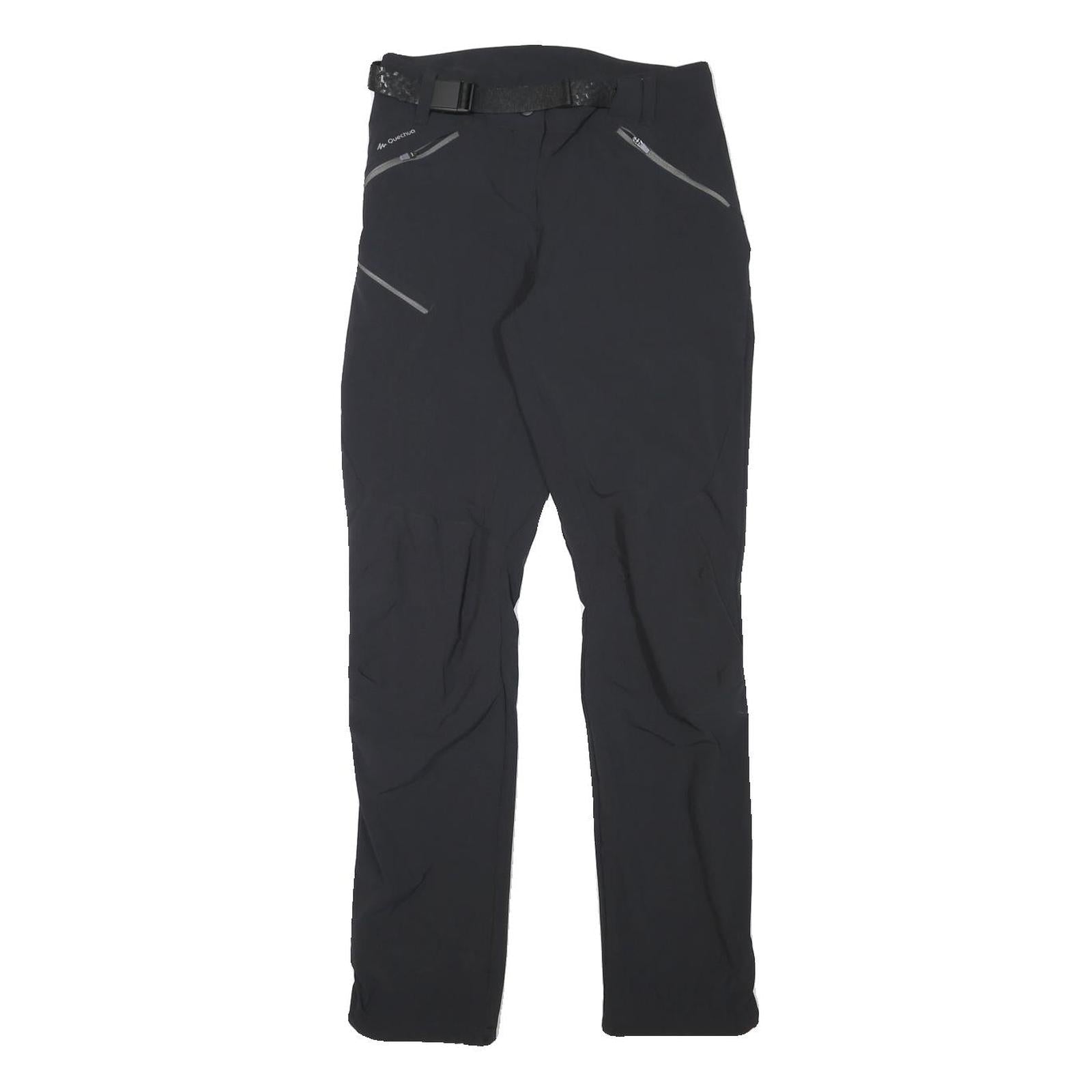 QUECHUA Womens Polyester Blend Black Regular Trousers W26 L29 Outdoor Zip Refurbished - N/A refurbished available on Cerqular