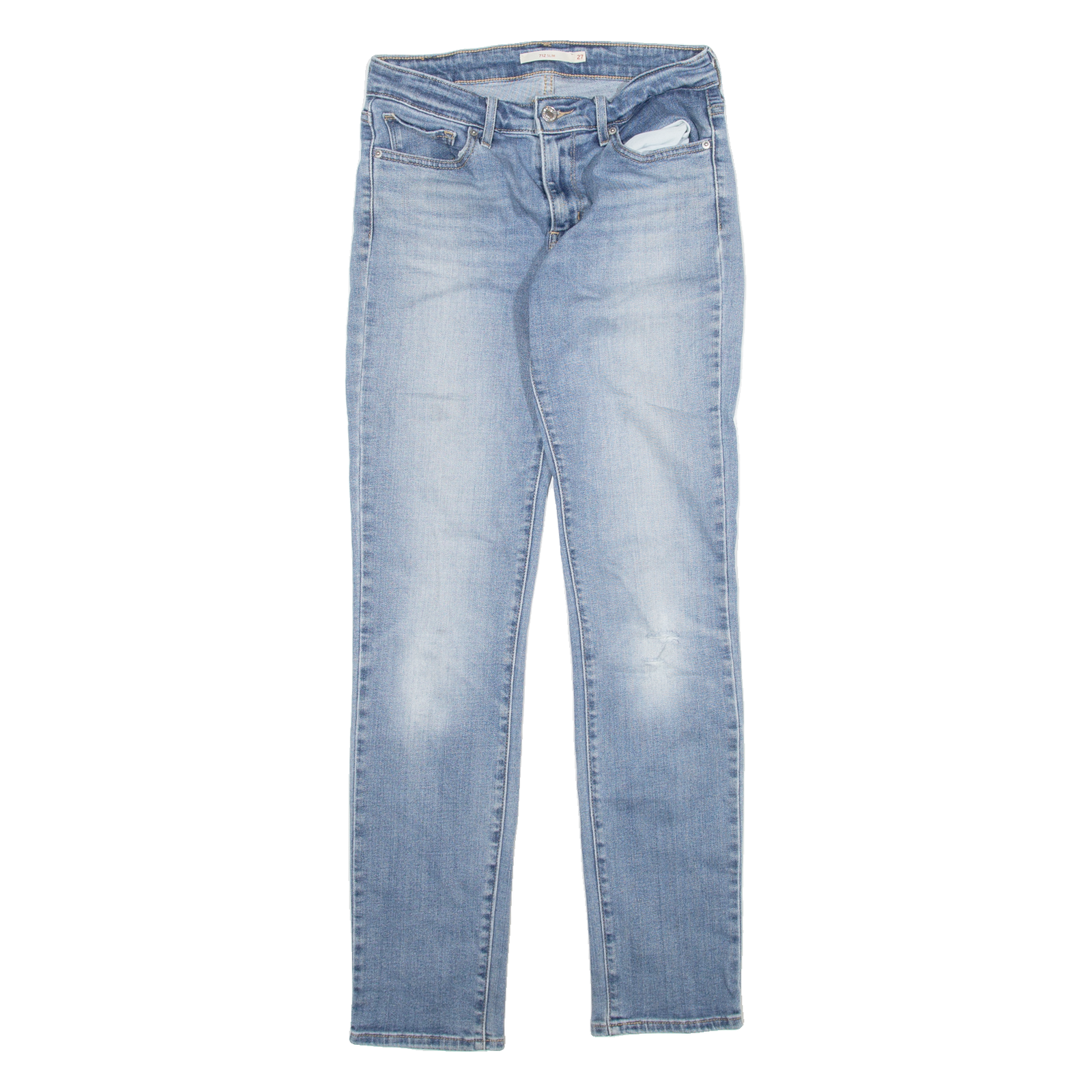 LEVI'S Womens Jeans Blue Slim Straight W27 L27 Refurbished - N/A refurbished available on Cerqular