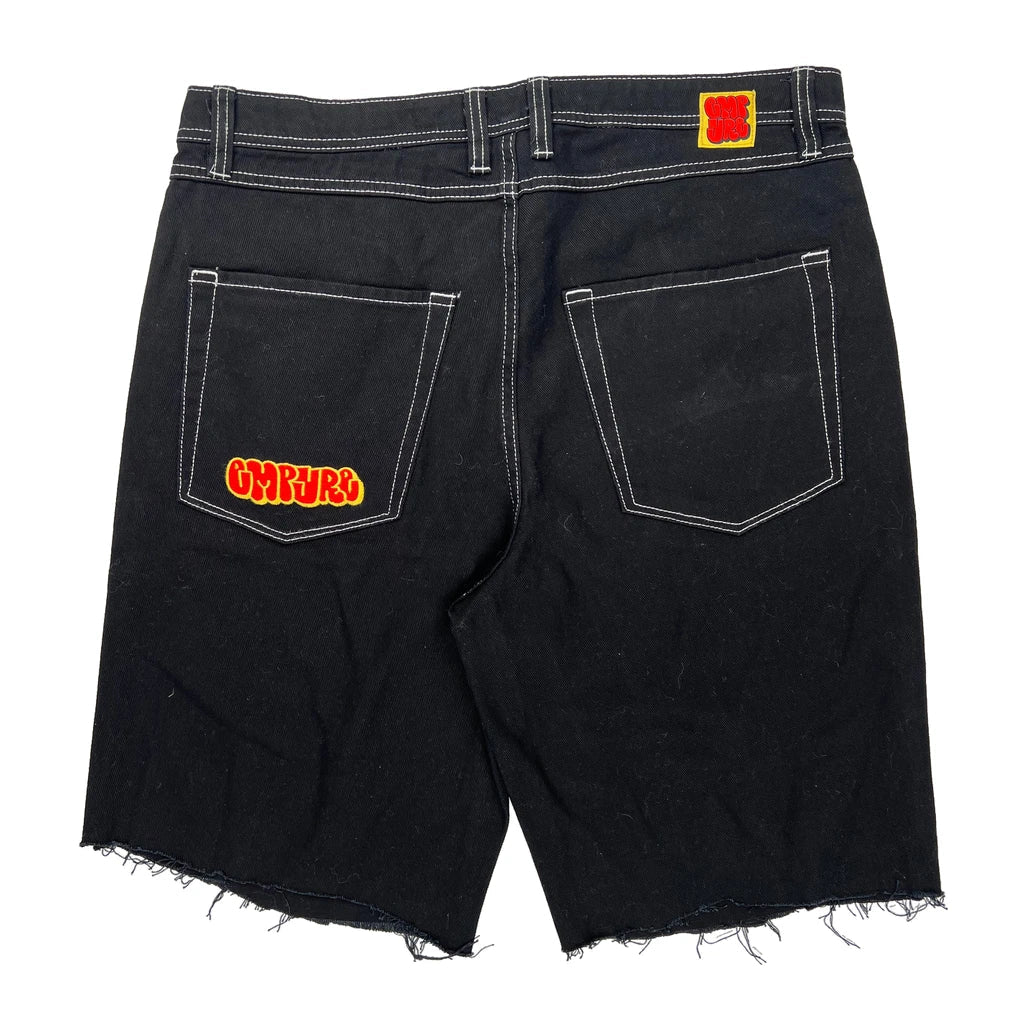 Buy Empyre Contrast Stitch Denim Shorts - 38W 11L Black Denim Refurbished - $53.59 Empyre Contrast Stitch Denim Shorts - 38W 11L Black Denim Refurbished - Thrifted (note: this is a term often used to describe second- refurbished available on Cerqular