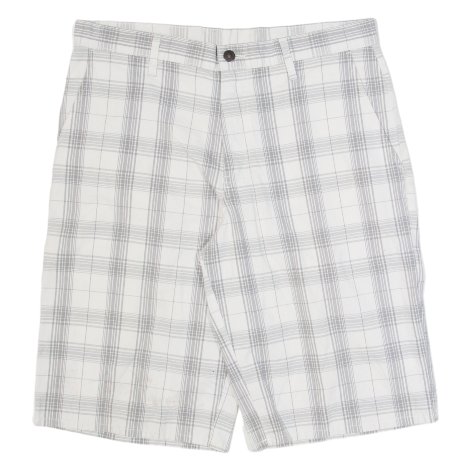 DICKIES Mens Chino Shorts White Check M W34 Refurbished - N/A refurbished available on Cerqular