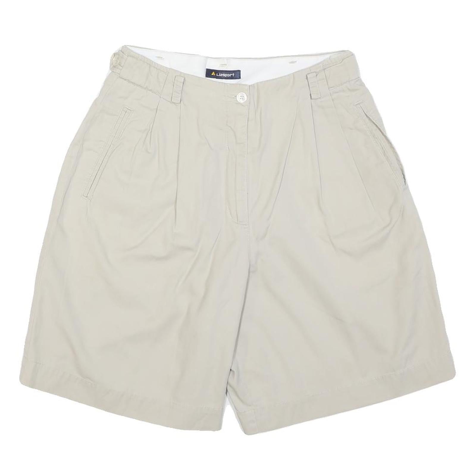 LIZSPORT Womens Shorts Beige Casual Plain M W30 Cotton Blend Relaxed Fit Refurbished - N/A refurbished available on Cerqular