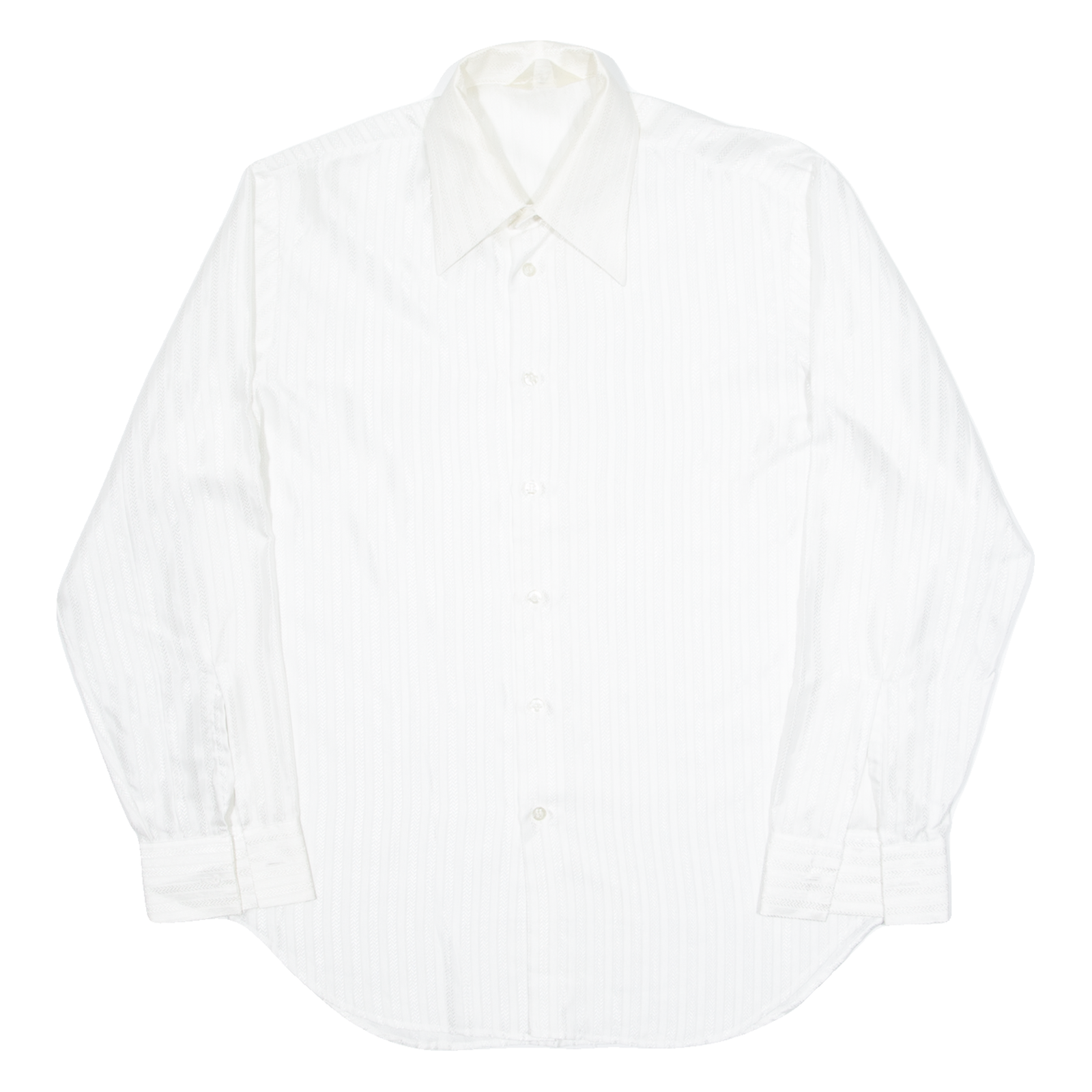 Mens Formal Shirt Cream Striped Long Sleeve L Refurbished - N/A refurbished available on Cerqular