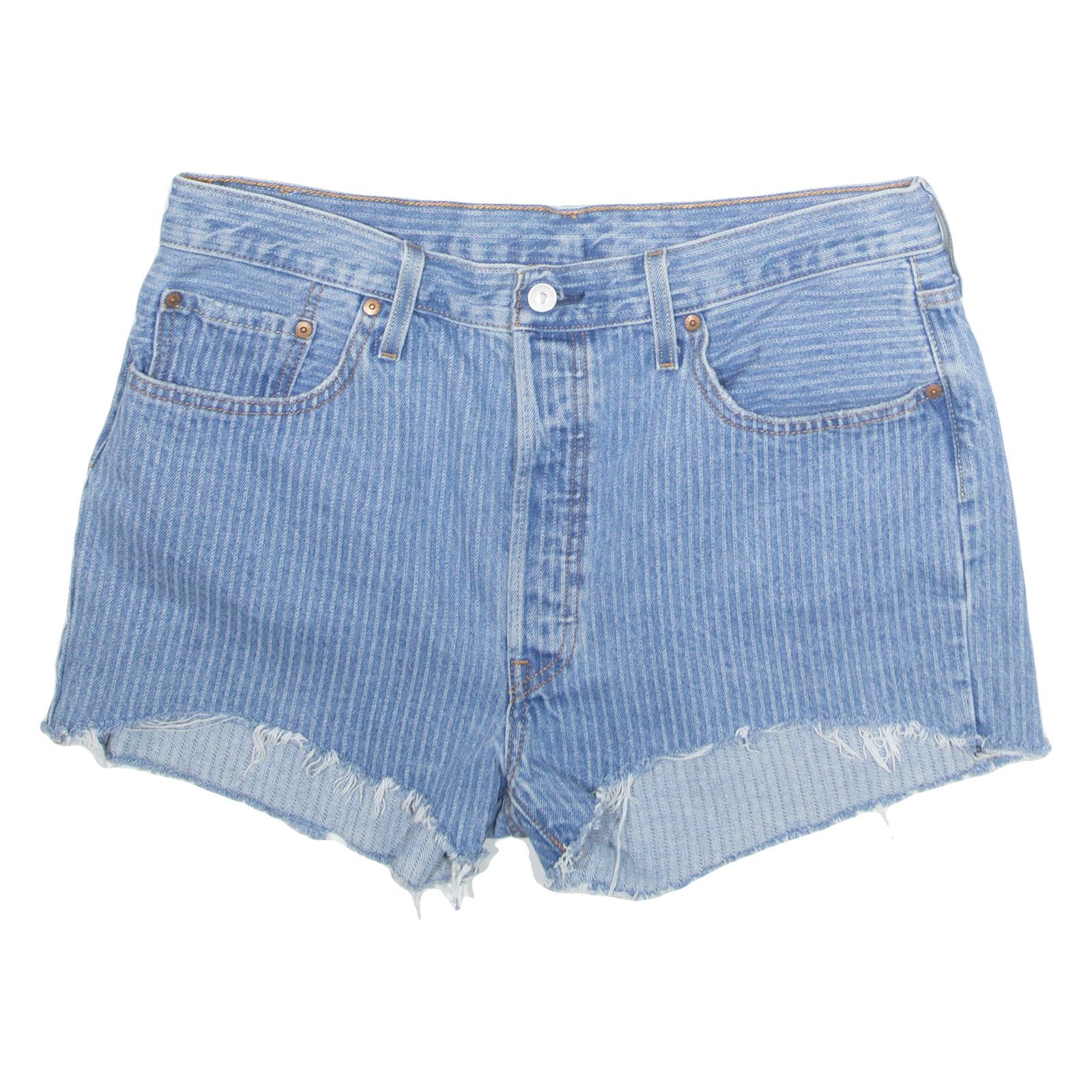 LEVI'S 501 Cut Off Womens Denim Shorts Blue Slim M W34 Refurbished - N/A refurbished available on Cerqular