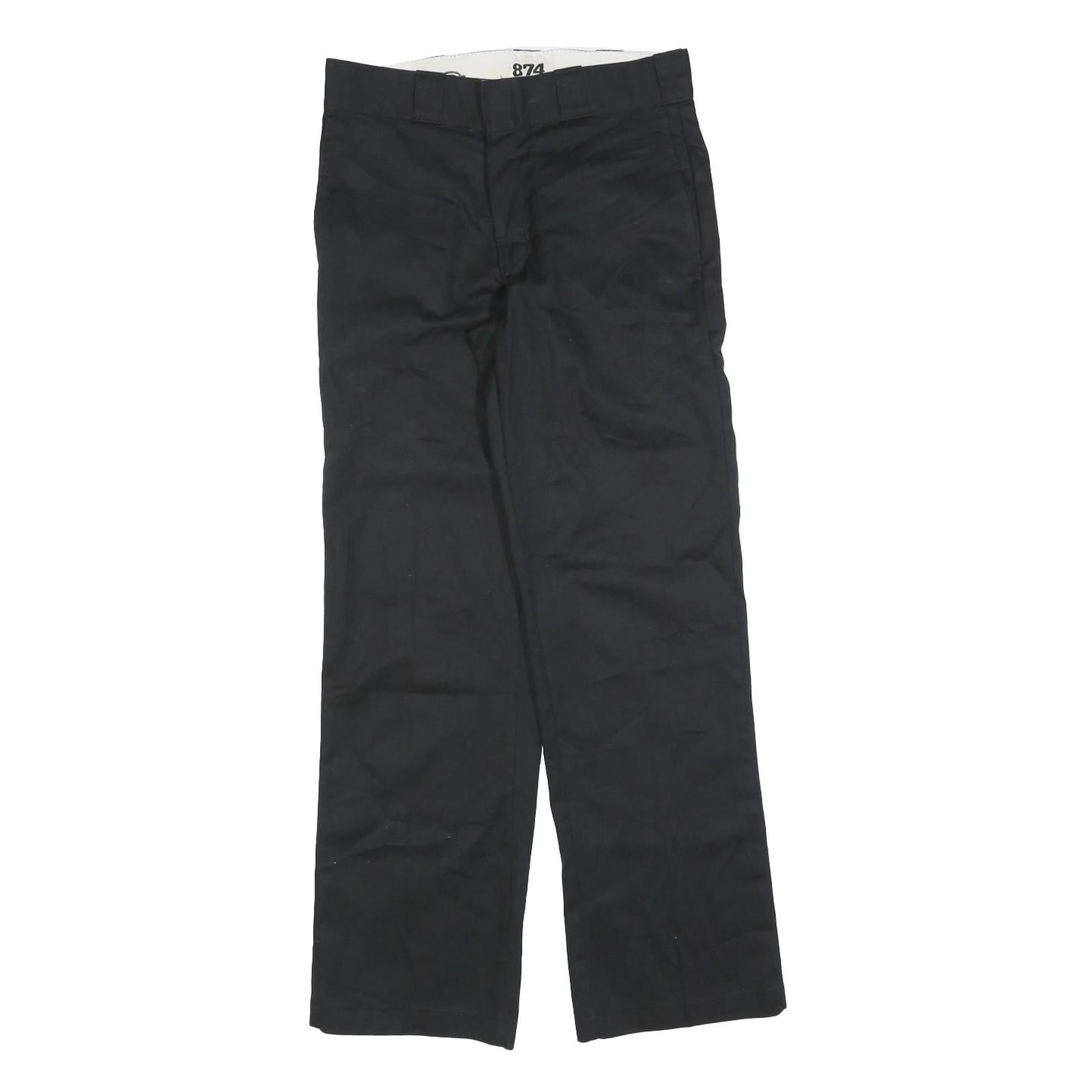 DICKIES Mens Cotton Blend Black Regular Straight Trousers W28 L28 Workwear Zip Refurbished - N/A refurbished available on Cerqular