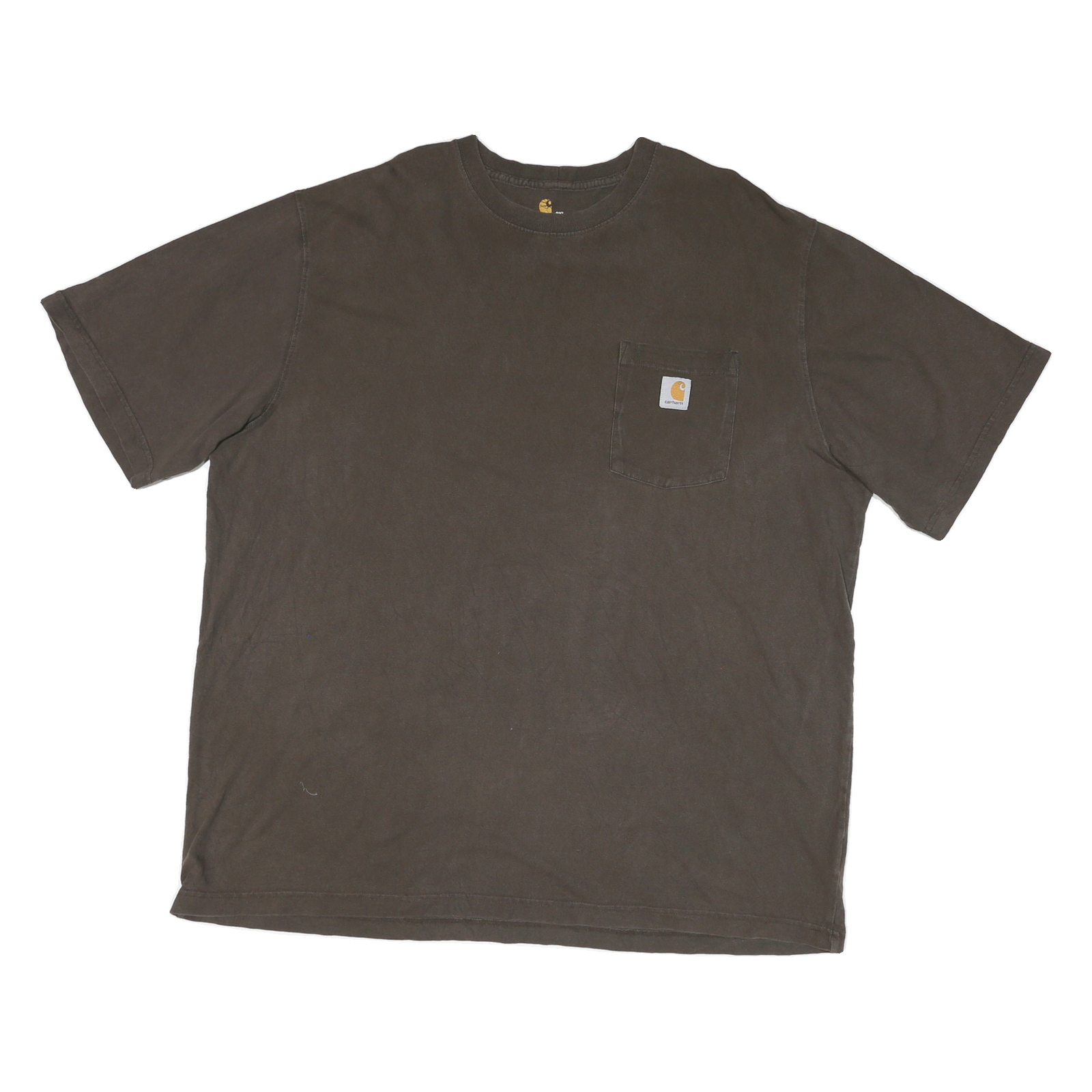 CARHARTT Mens Brown & Dark Brown Pocket T-Shirt 2XL Short Sleeve Crew Neck Refurbished - N/A refurbished available on Cerqular