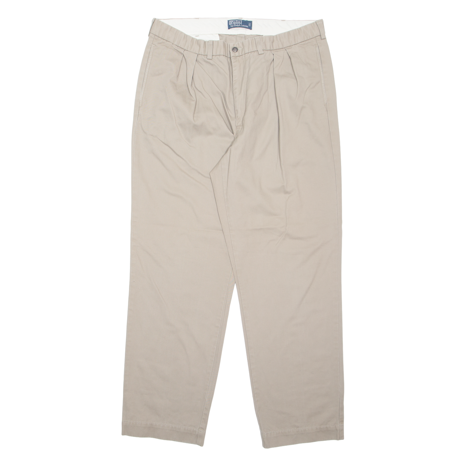 U.S. POLO ASSN Chino Mens Trousers Beige Regular Straight W38 L32 Refurbished - N/A refurbished available on Cerqular
