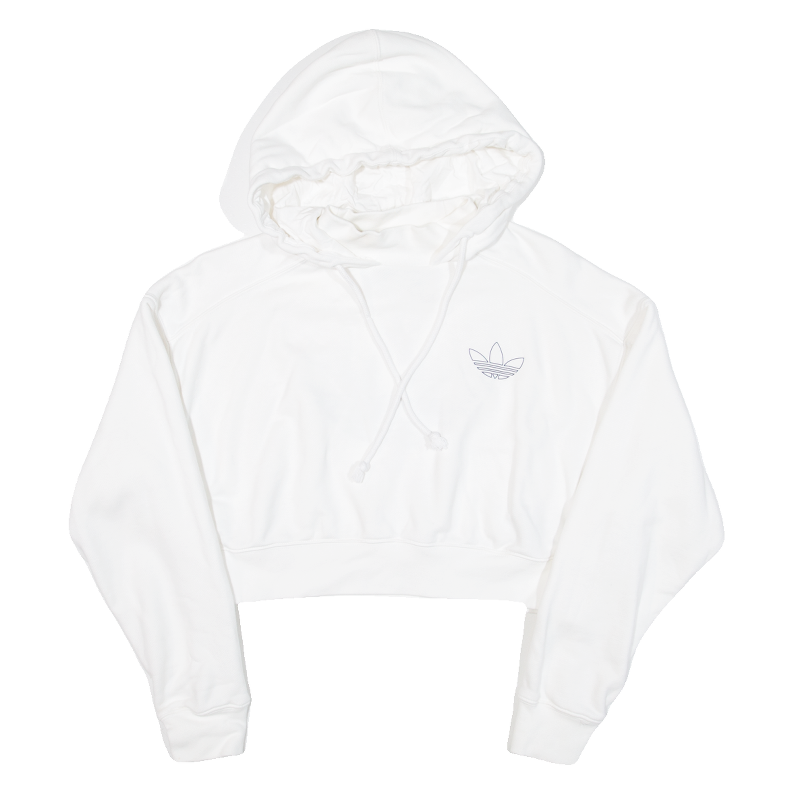 ADIDAS Cropped Womens White Hoodie UK 8 Refurbished - N/A refurbished available on Cerqular