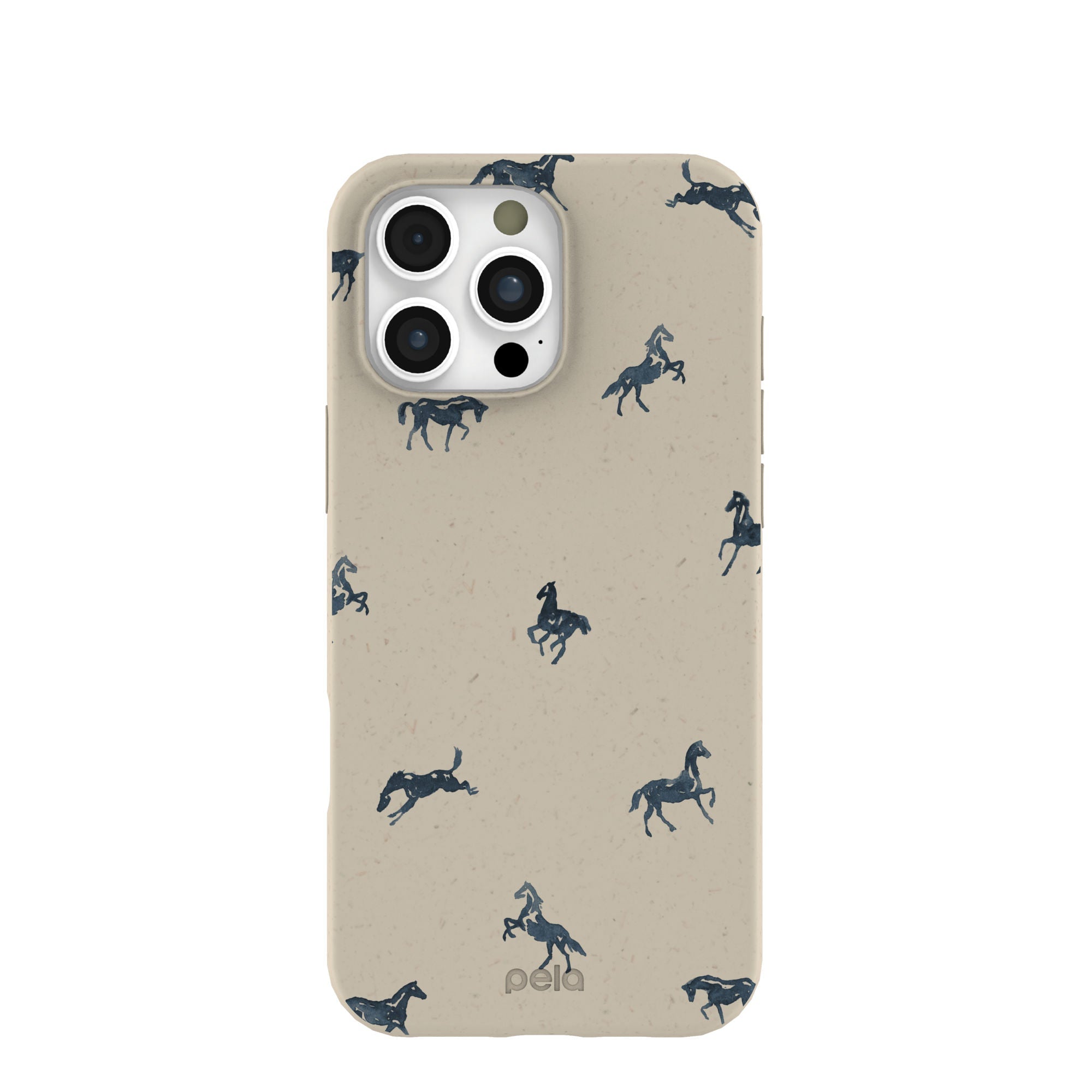 London Fog Mini Horses iPhone 16 Pro Max Case Refurbished - Pela Case refurbished available on Cerqular
