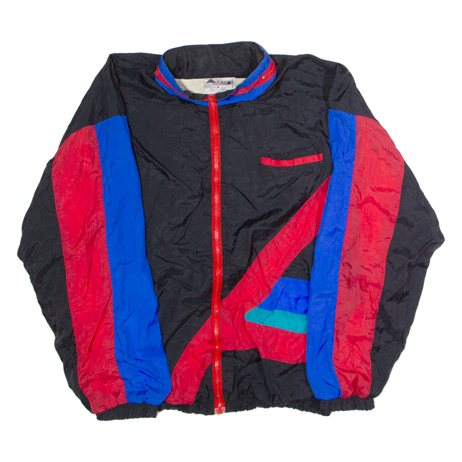 AVIAT SPORTIF Mens Shell Jacket Black Nylon 90s Hooded Colourblock M Refurbished - N/A refurbished available on Cerqular