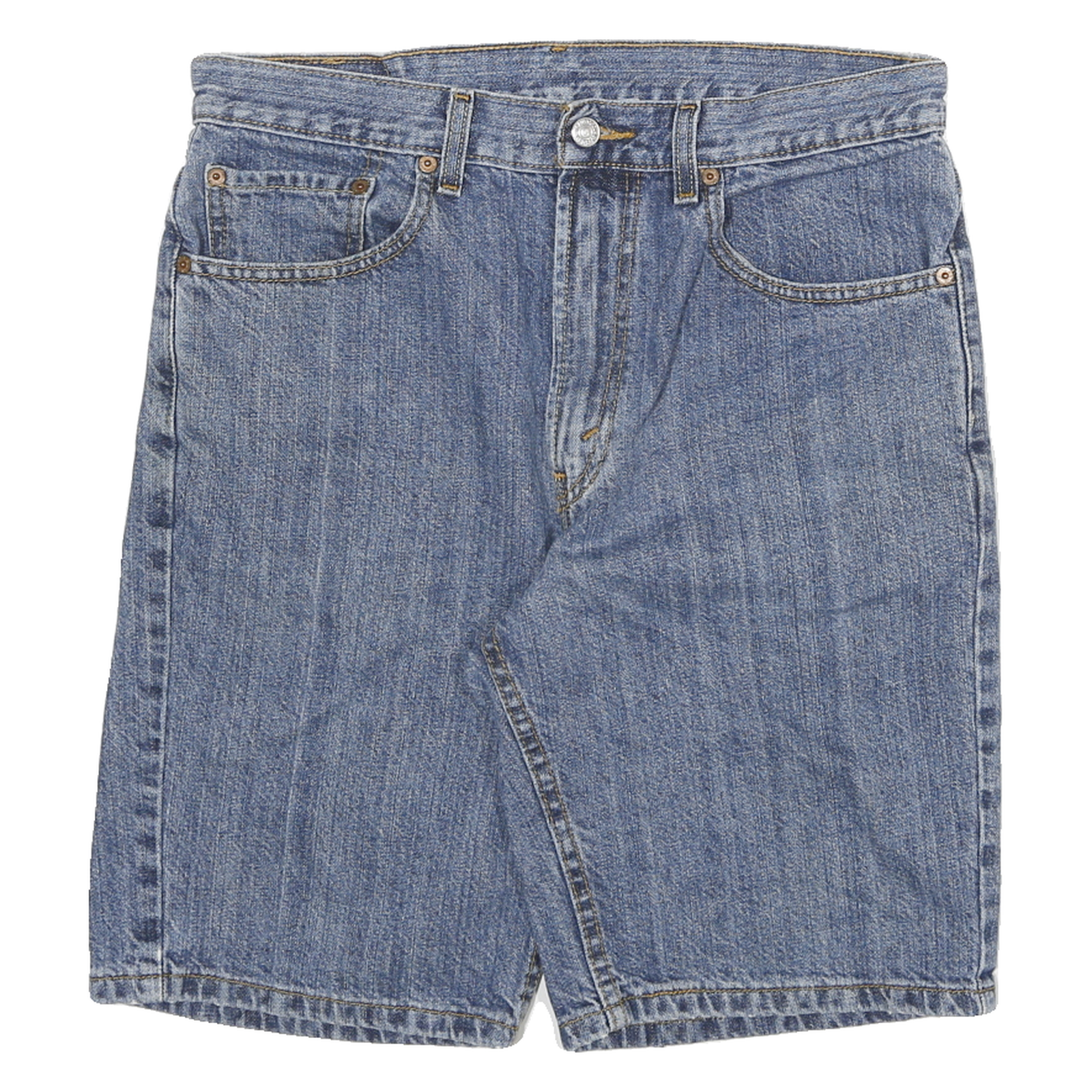 LEVI'S Mens Denim Blue Shorts XL W32 Classic Cotton Blend Casual Pockets Refurbished - N/A refurbished available on Cerqular