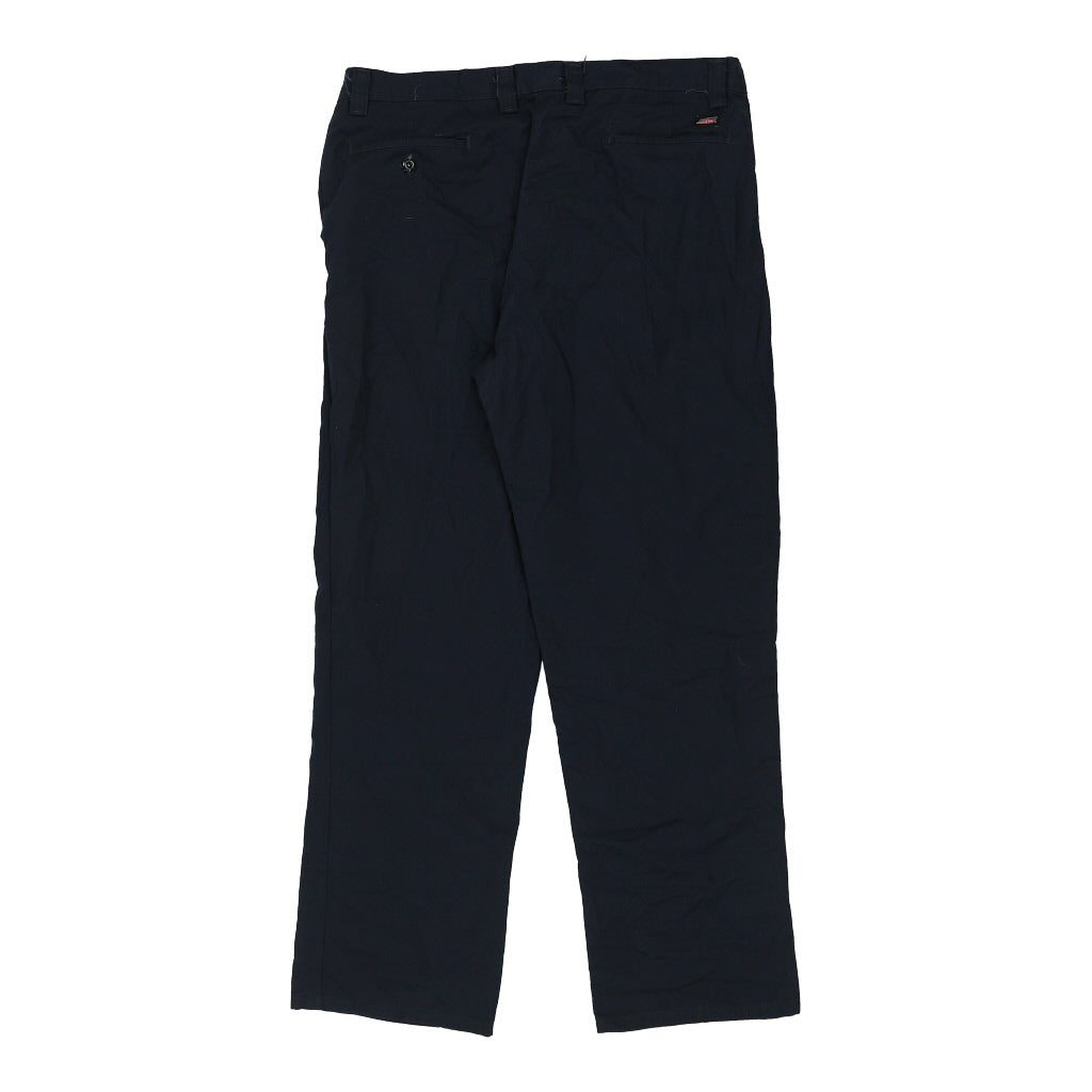 Dickies Trousers - 38W 32L Navy Polyester Blend Refurbished - Thrifted (note: this is a term often used to describe second- refurbished available on Cerqular