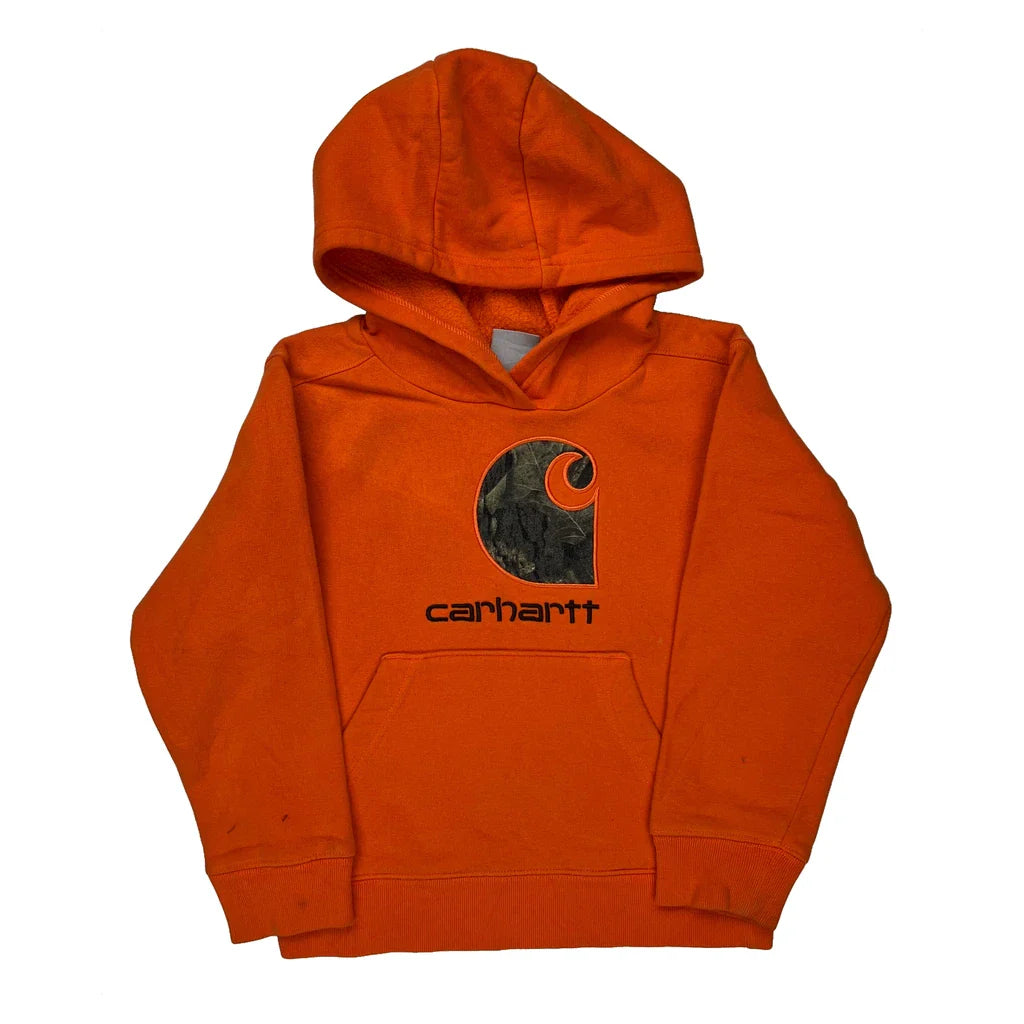 Buy Age 5 Carhartt Hoodie - Small Orange Cotton Refurbished - $25.45 Age 5 Carhartt Hoodie - Small Orange Cotton Refurbished - Thrifted (note: this is a term often used to describe second- refurbished available on Cerqular