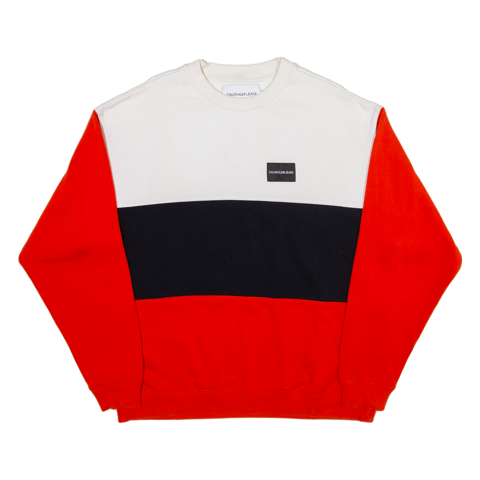 CALVIN KLEIN JEANS Mens Sweatshirt Red M Refurbished - N/A refurbished available on Cerqular