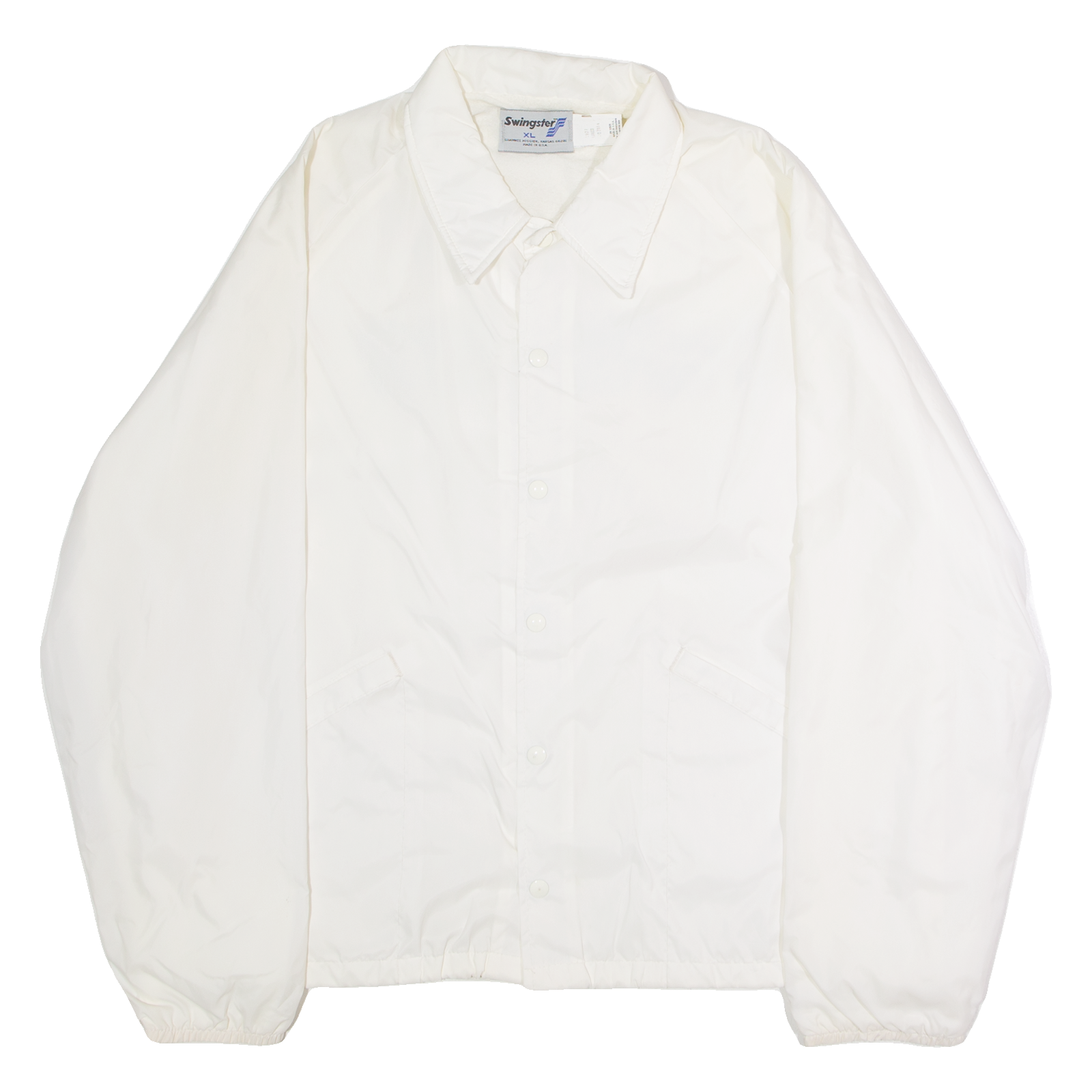SWINGSTER Ponderosa Homes Of Northern California Mens Coach Jacket White Nylon 90s USA XL Refurbished - N/A refurbished available on Cerqular