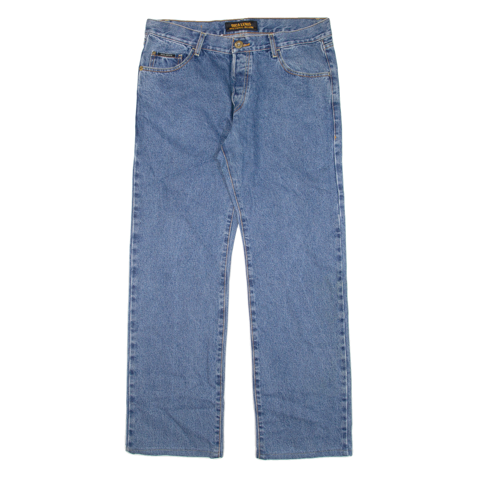 RICA LEWIS Mens Jeans Blue Relaxed Straight W35 L30 Refurbished - N/A refurbished available on Cerqular