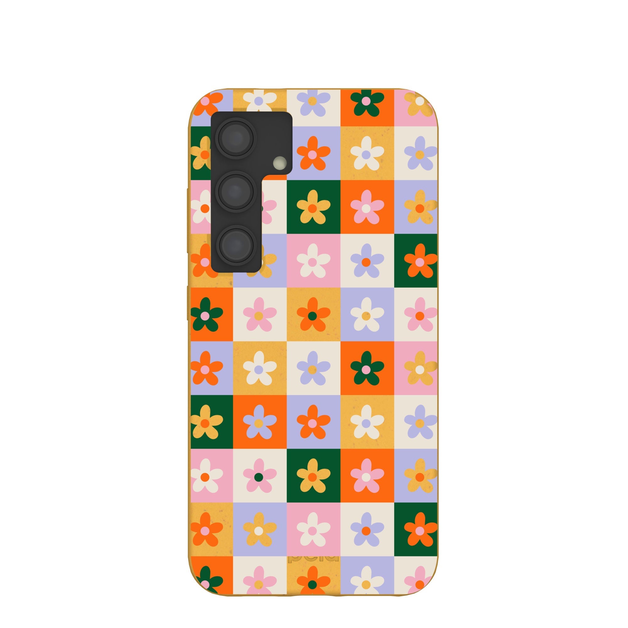 Honey Flower Tiles Samsung Galaxy S24 Case Refurbished - Pela Case refurbished available on Cerqular