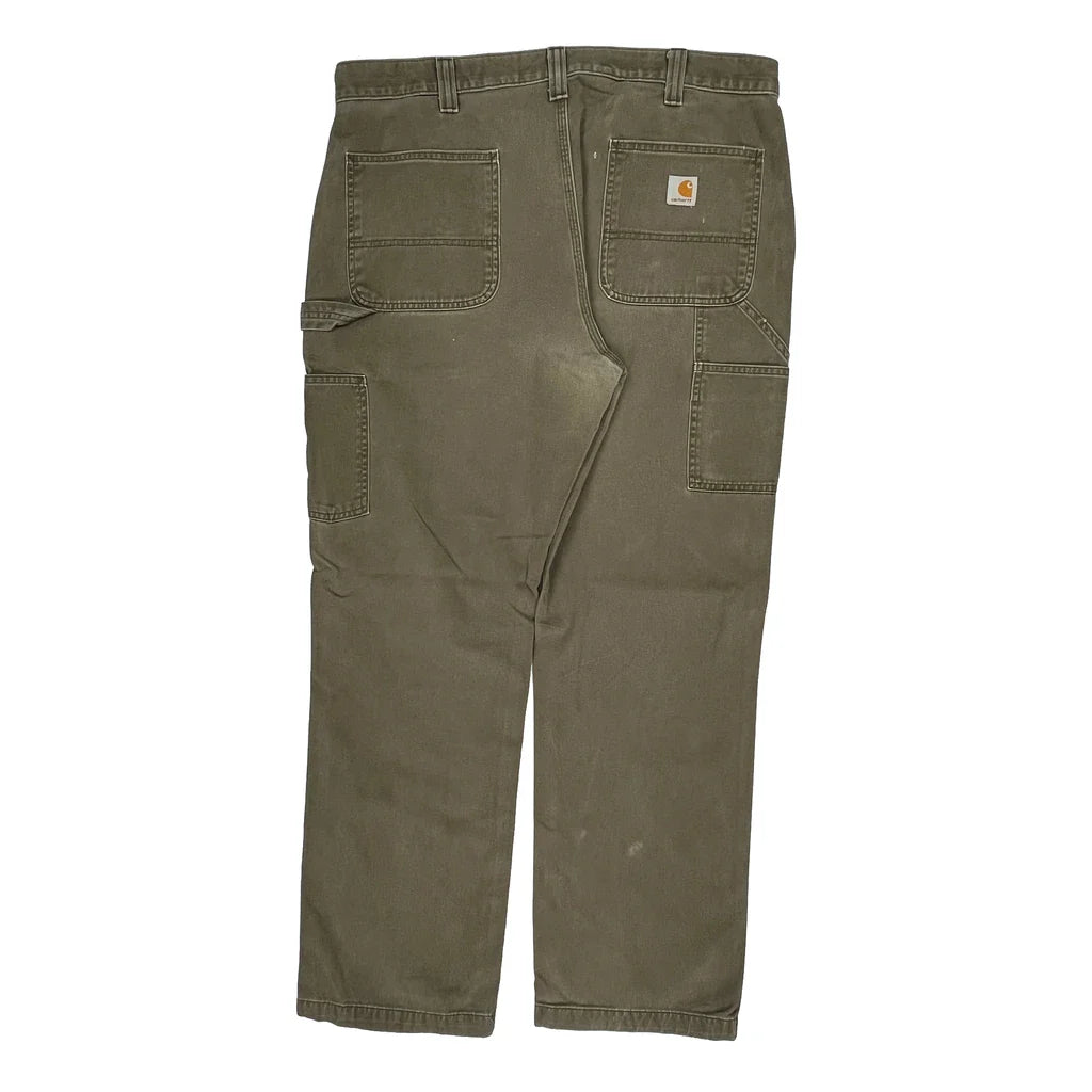 Buy Carhartt Double Knee Carpenter Trousers - 38W 32L Brown Cotton Refurbished - $52.25 Carhartt Double Knee Carpenter Trousers - 38W 32L Brown Cotton Refurbished - Thrifted (note: this is a term often used to describe second- refurbished available on Cerqular