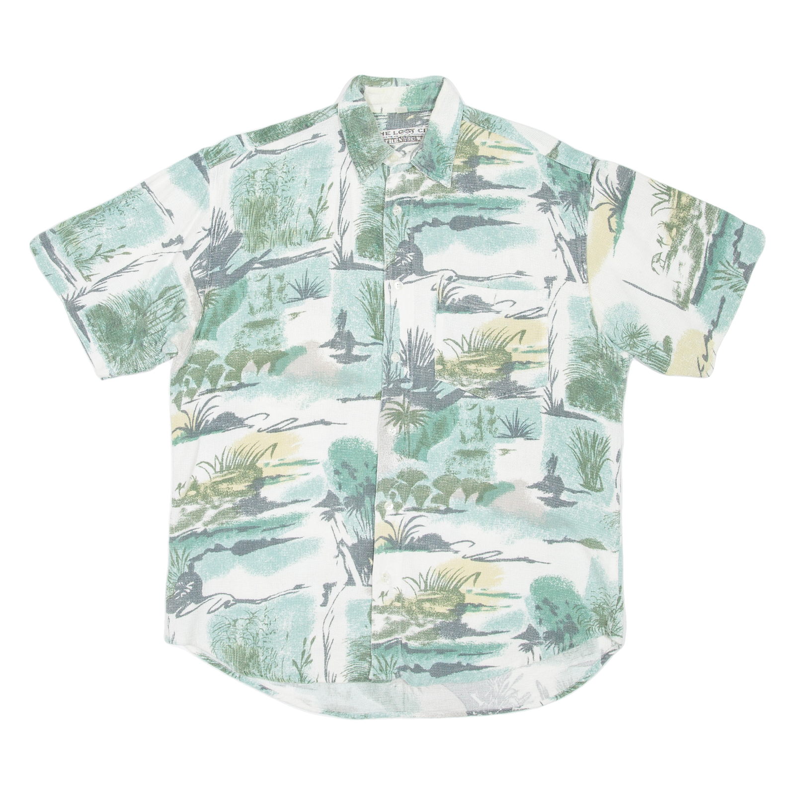 THE LOST CITY Mens Shirt Blue Crazy Pattern M Refurbished - N/A refurbished available on Cerqular