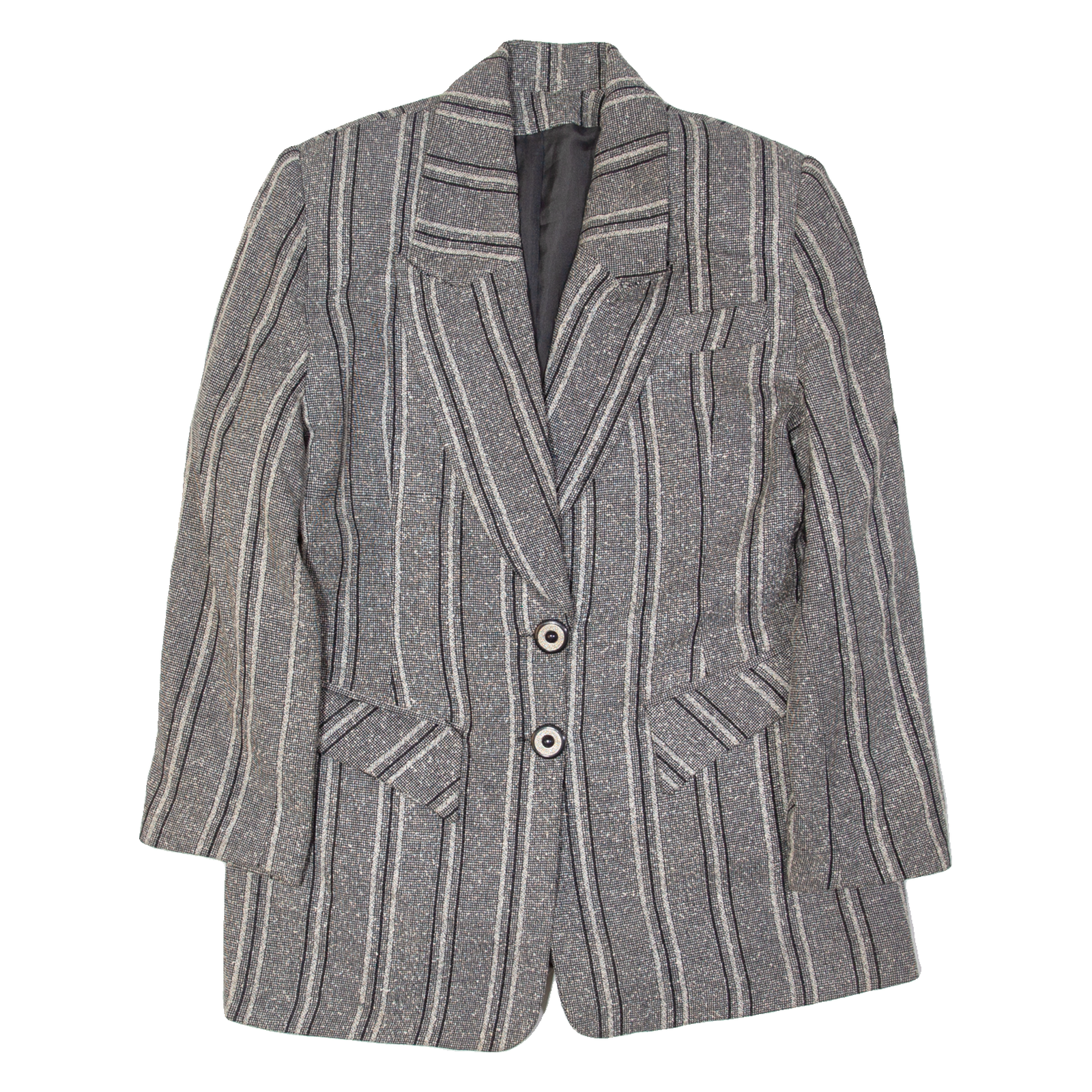 Buy Womens Blazer Jacket Grey Striped M Refurbished - $28.07 Womens Blazer Jacket Grey Striped M Refurbished - N/A refurbished available on Cerqular