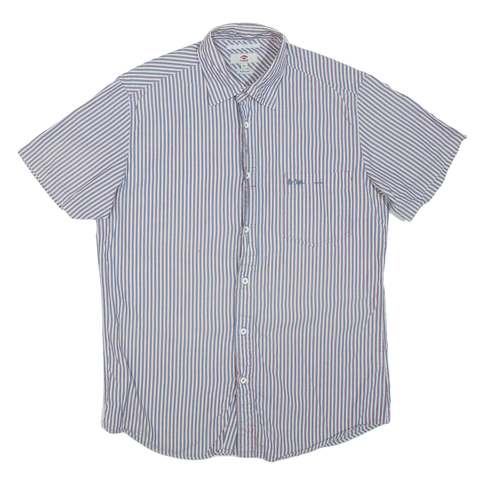 LEE COOPER Mens Shirt Blue Striped M Refurbished - N/A refurbished available on Cerqular