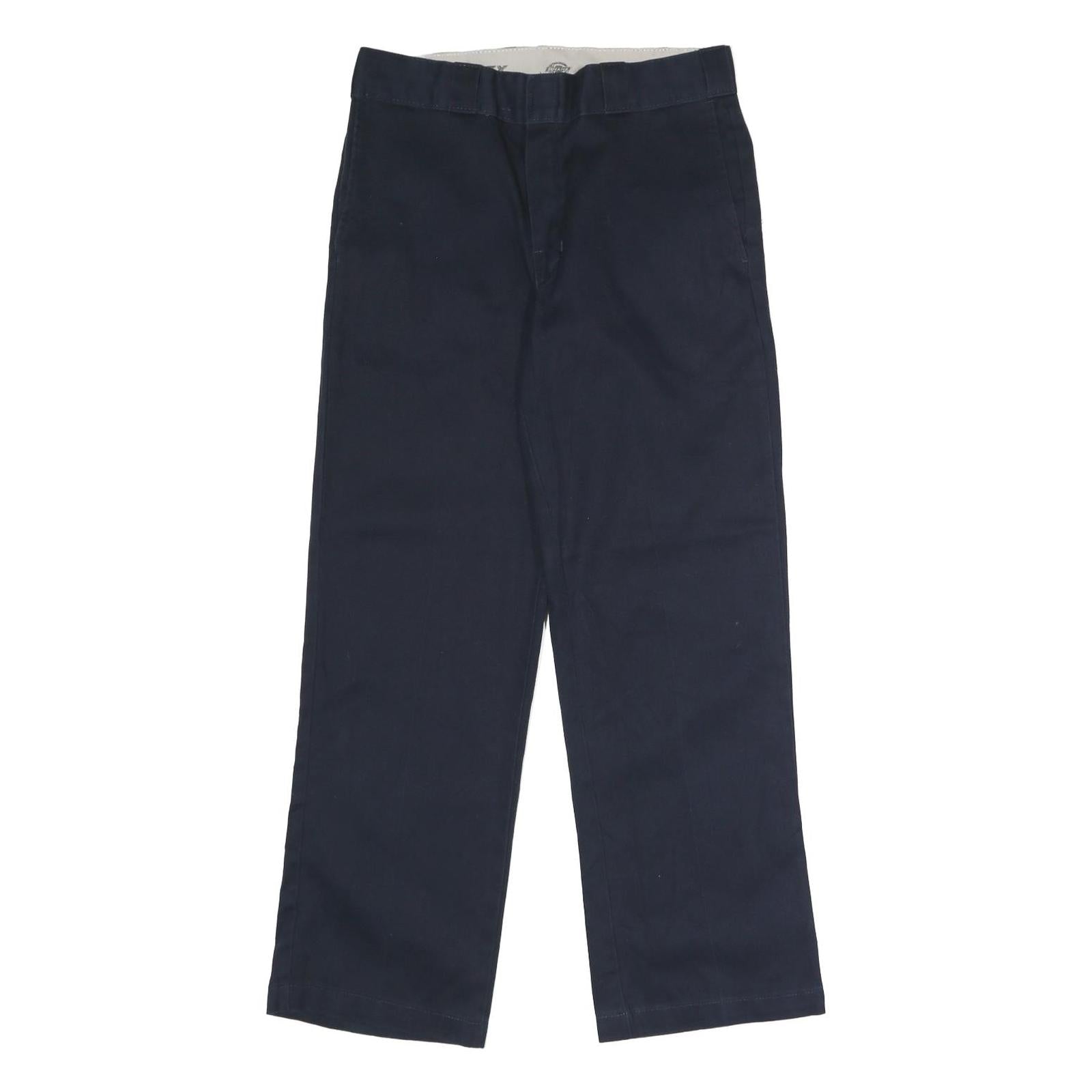 DICKIES Mens Classic Polyester Blend Navy Classic Straight Trousers W32 L30 Refurbished - N/A refurbished available on Cerqular