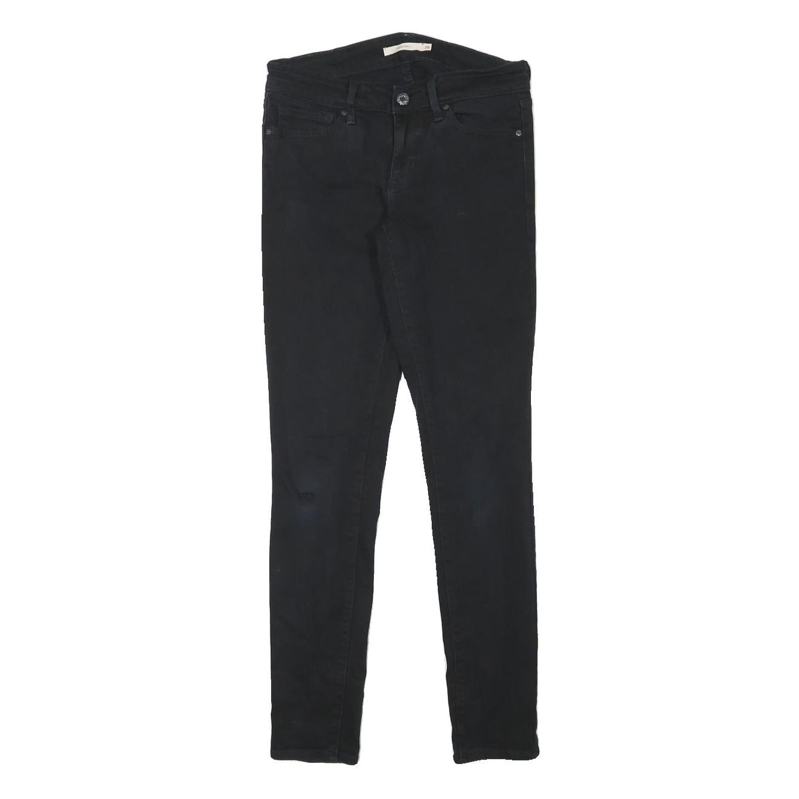 LEVI'S 711 Womens Slim Black Denim Medium W26 L28 Stretch Skinny Jeans Refurbished - N/A refurbished available on Cerqular