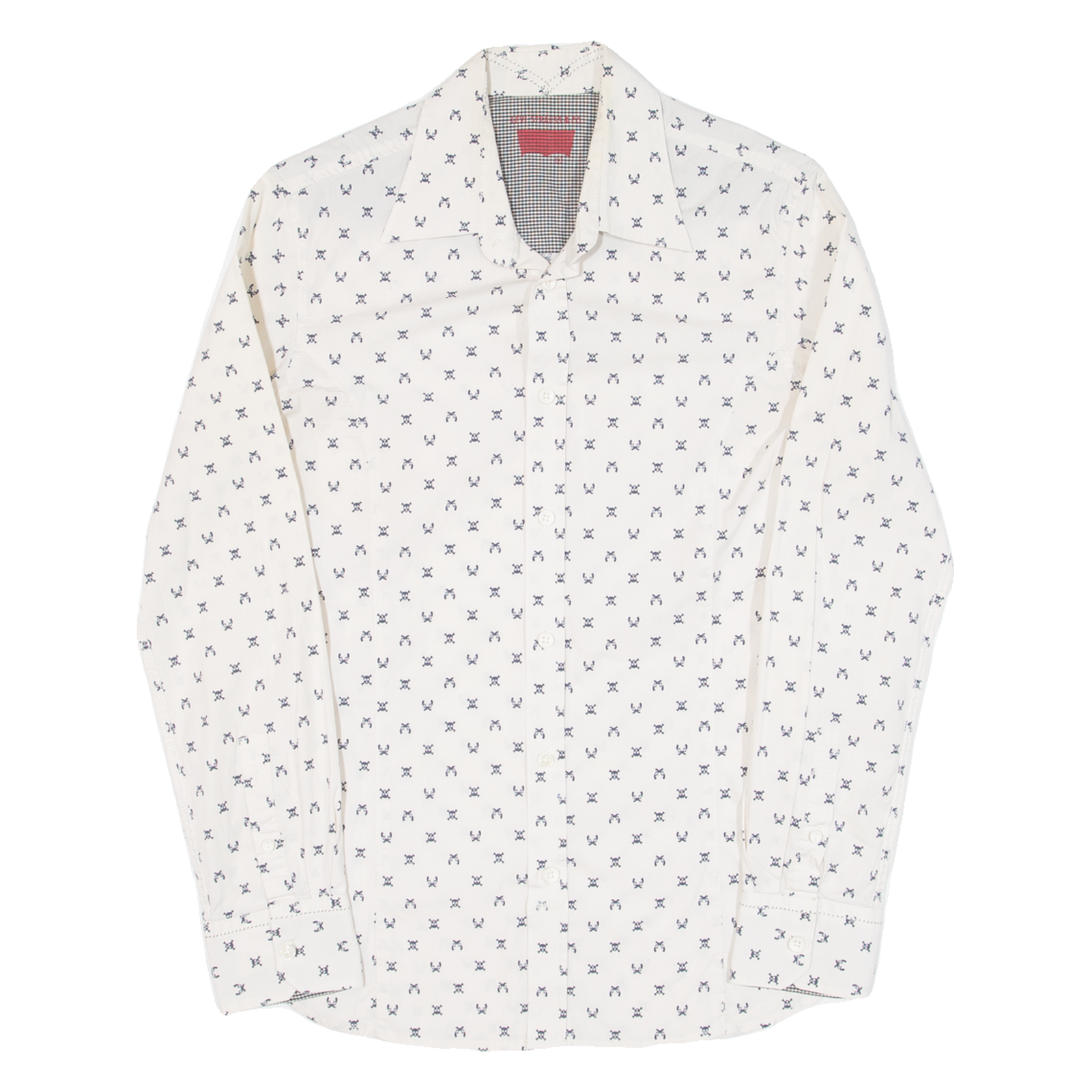 LEVI'S Skulls Mens Shirt White Long Sleeve S Refurbished - N/A refurbished available on Cerqular