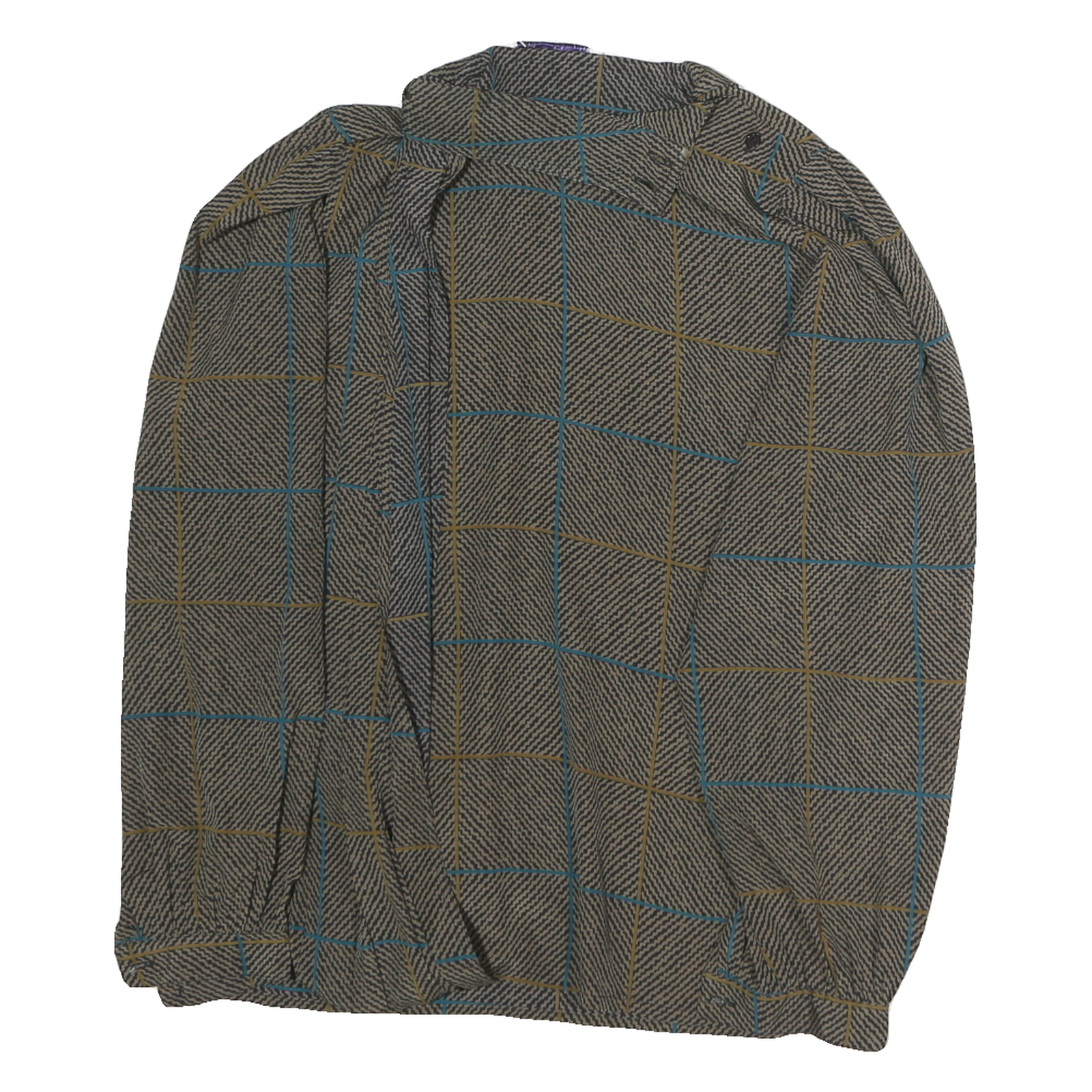 JAC DALE Womens Brown Checked Shirt Long Sleeve Collared M Elegant Refurbished - N/A refurbished available on Cerqular