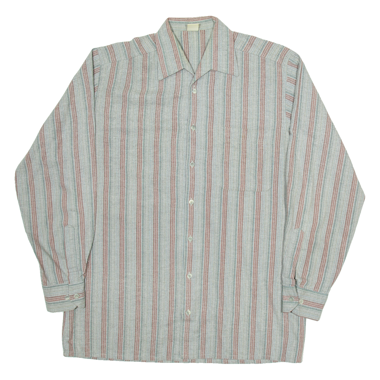WALBUSCH Mens Shirt Grey Striped Long Sleeve M Refurbished - N/A refurbished available on Cerqular
