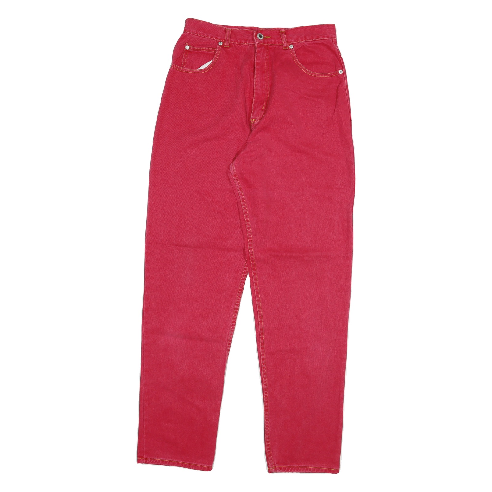 COTTON BLUE Womens Jeans Red Relaxed Straight Denim Medium W28 L30 Classic Fit Refurbished - N/A refurbished available on Cerqular