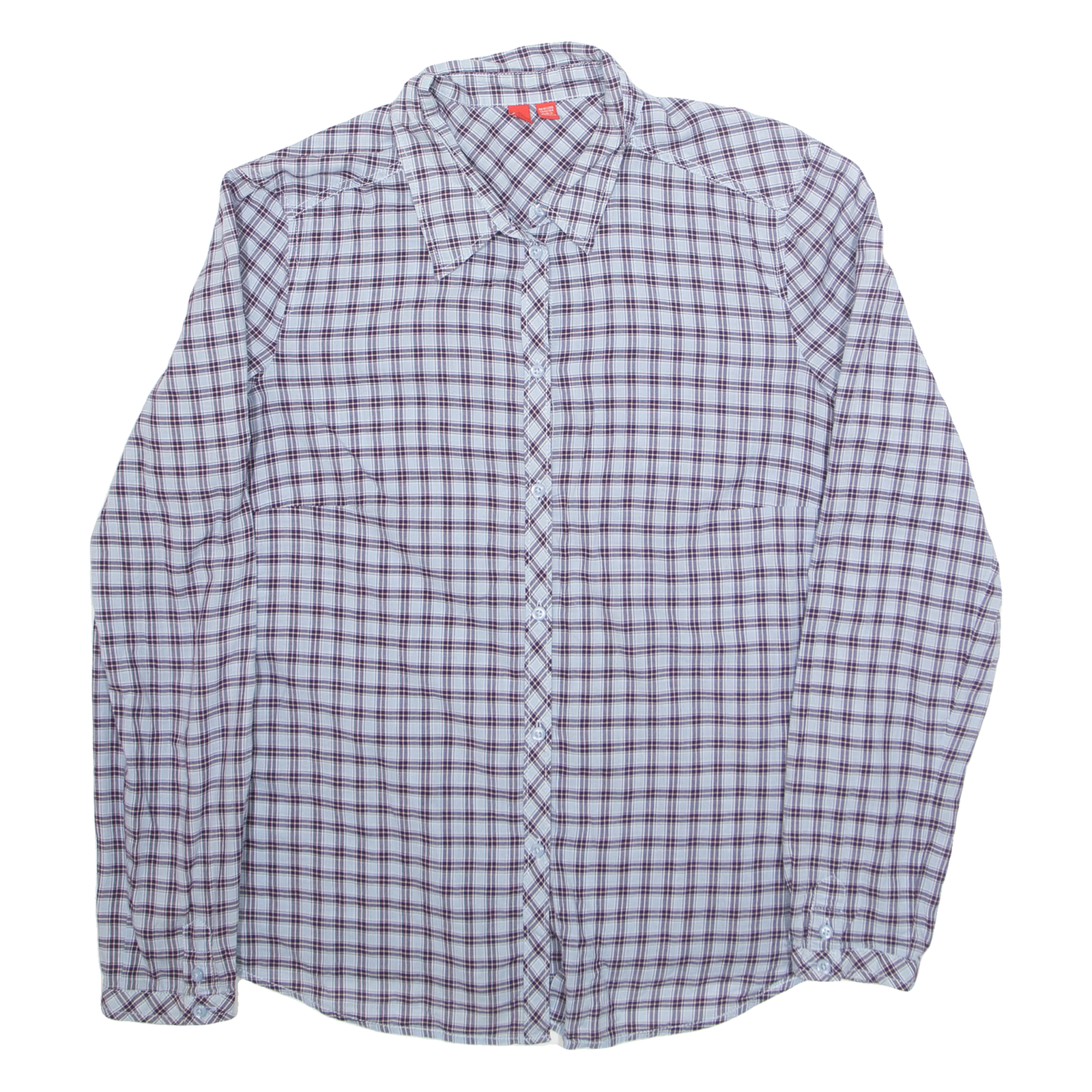 ESPRIT Womens Shirt Blue Check Long Sleeve M Refurbished - N/A refurbished available on Cerqular