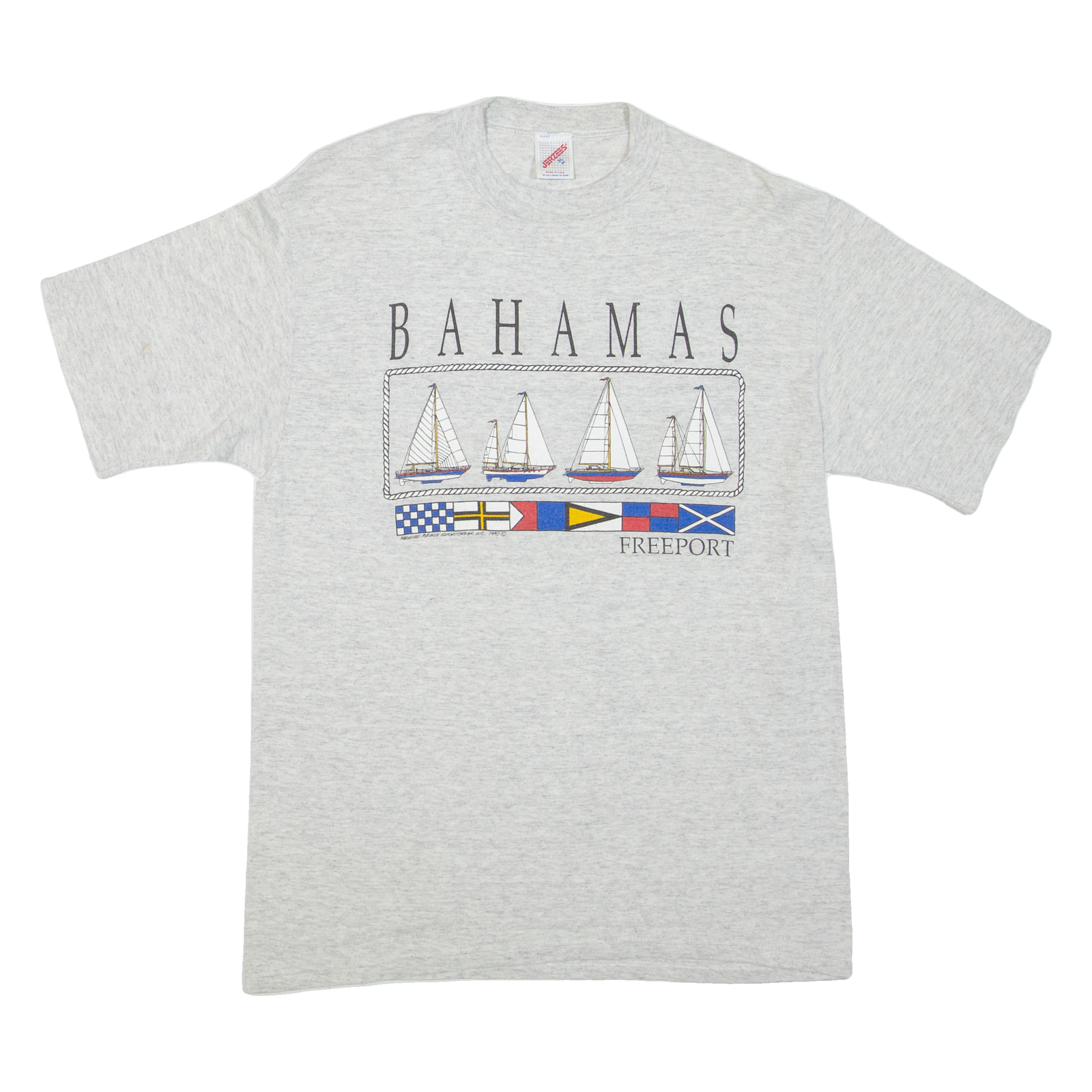 JERZEES Bahamas Mens T-Shirt Grey XL Refurbished - N/A refurbished available on Cerqular