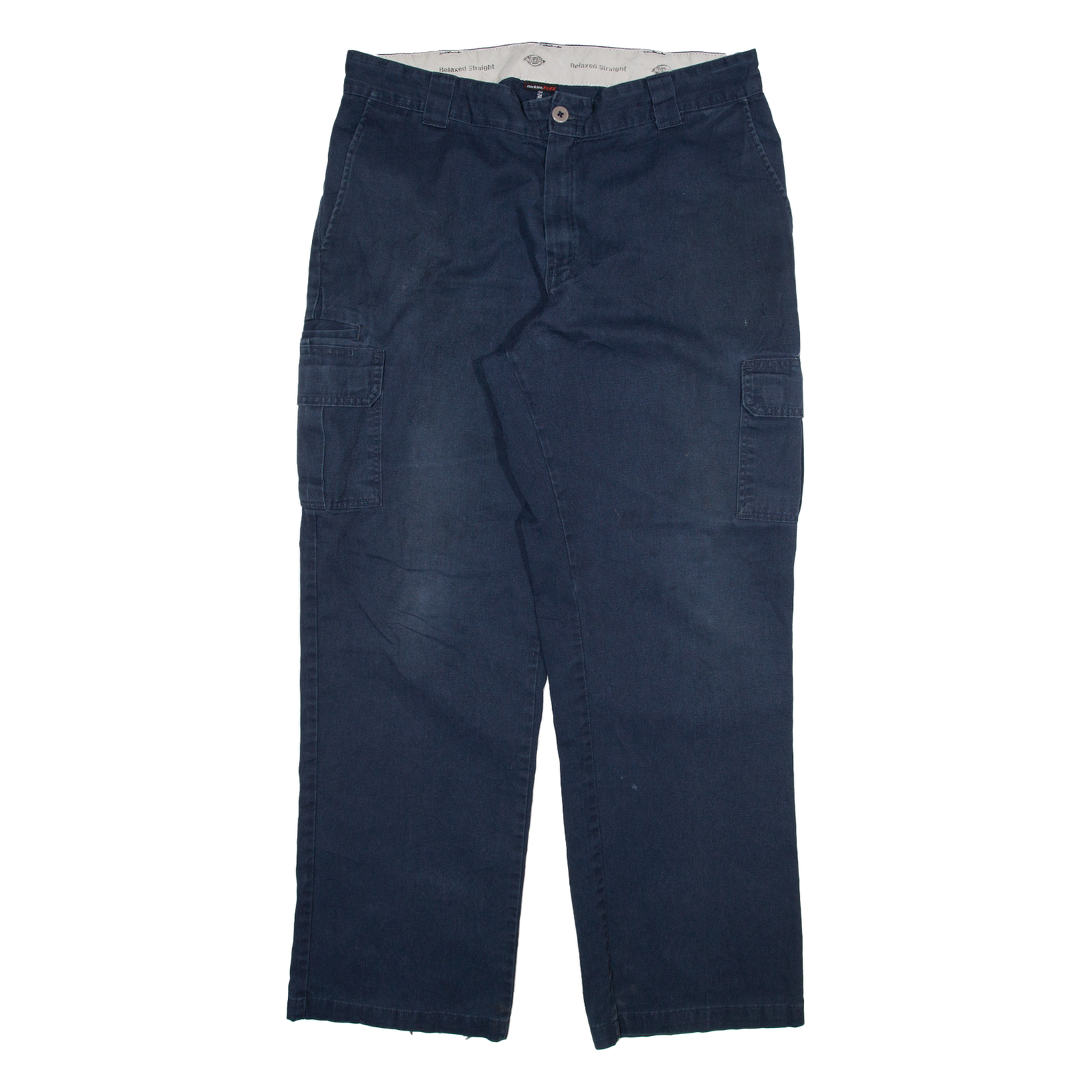 DICKIES Cargo Mens Trousers Blue Relaxed Straight W36 L32 Refurbished - N/A refurbished available on Cerqular