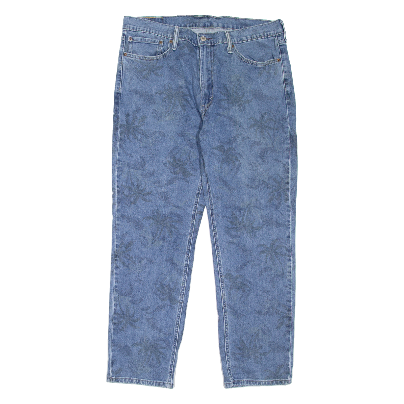LEVI'S 541 Jeans Palm Tree Print Mens Blue Athletic Tapered W36 L30 Refurbished - N/A refurbished available on Cerqular